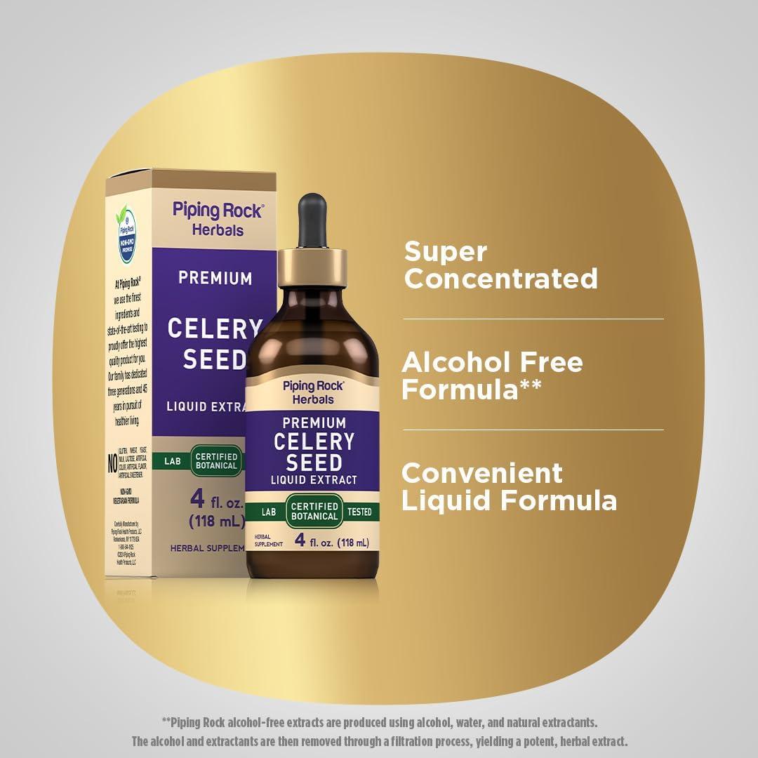 Extracto de Semilla de Apio Piping Rock 118 ml - Suplemento Vegetariano