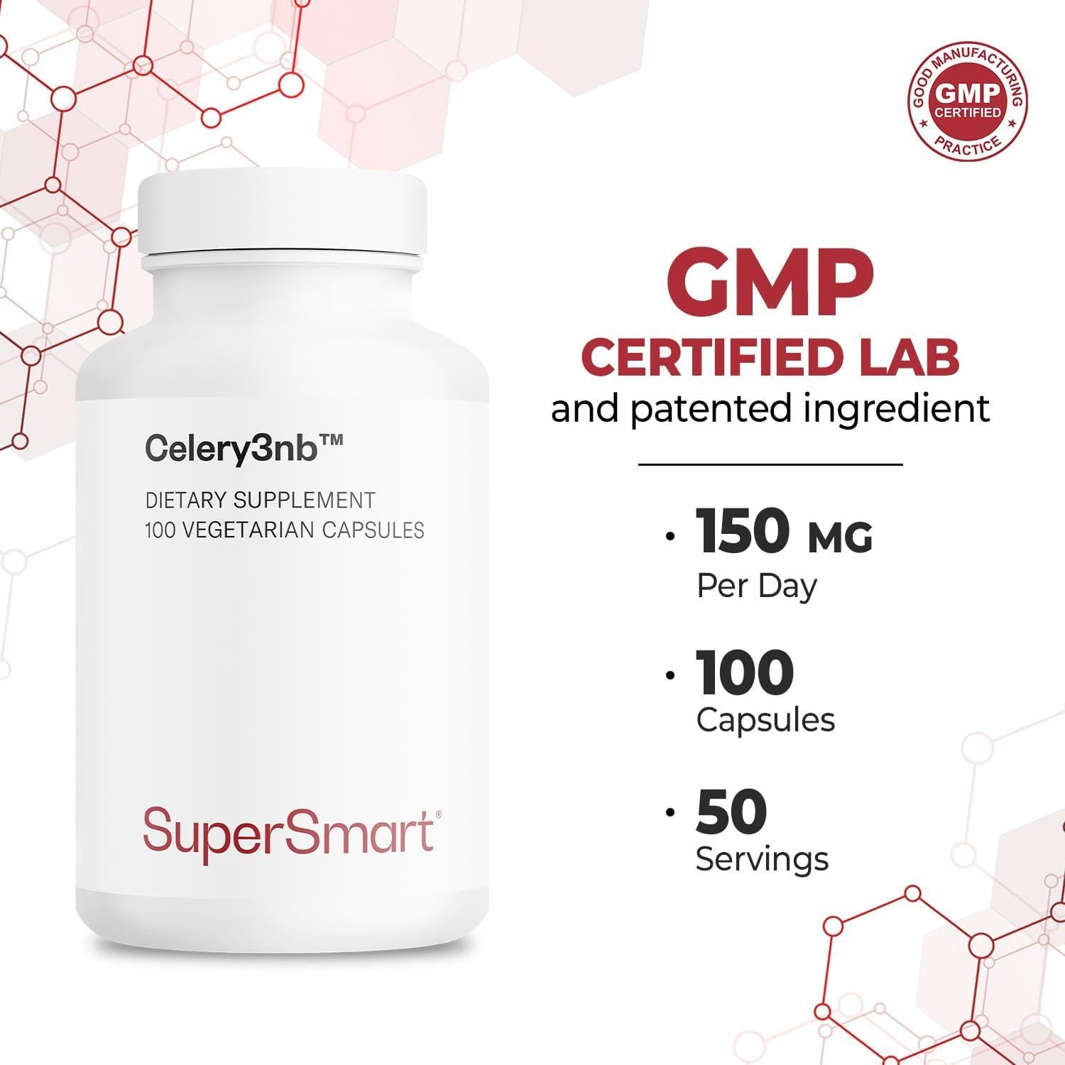 Suplemento Natural de Semilla de Apio Supersmart 100 Cápsulas