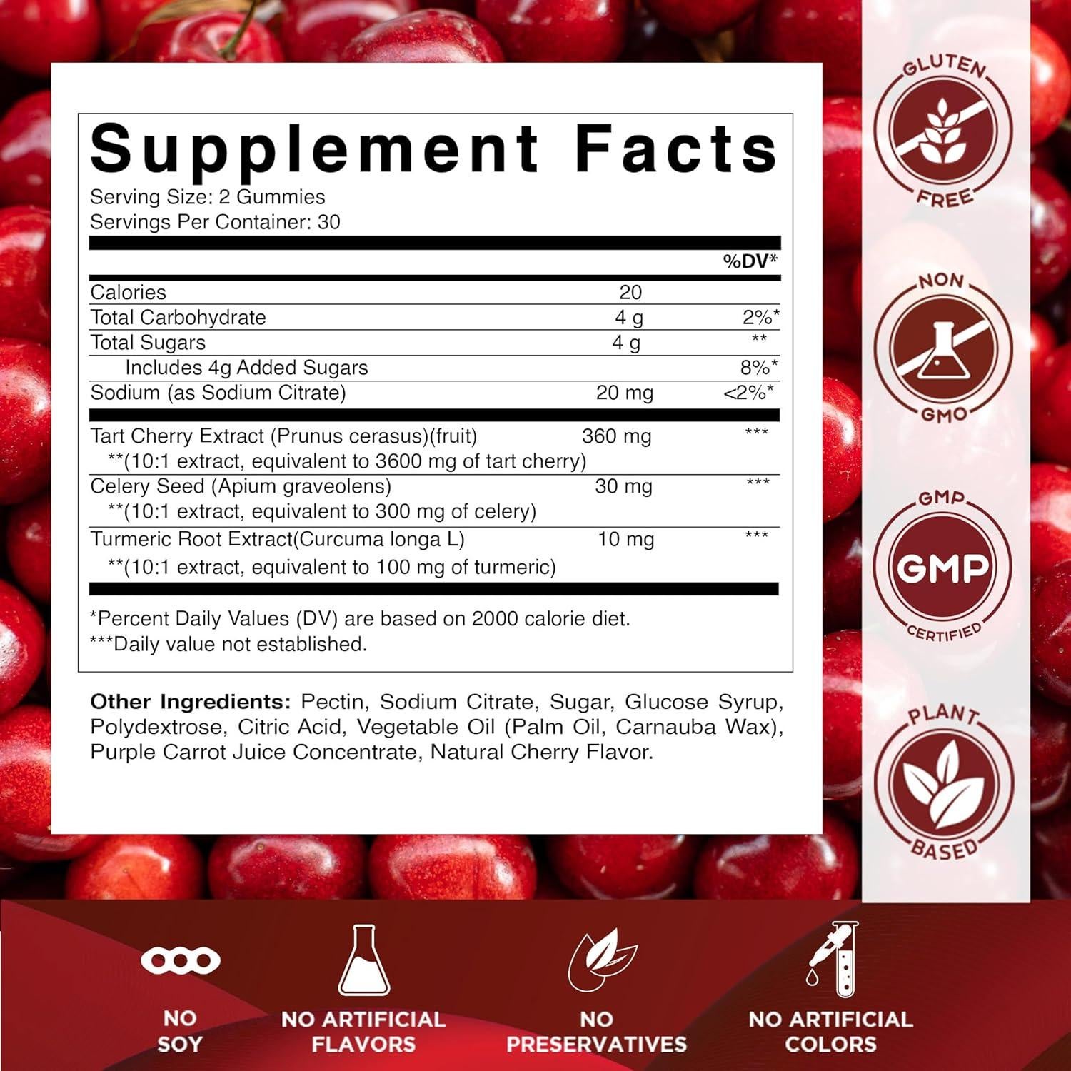 Gomitas de Cereza Ácida Vitamatic 4000mg - Paquete de 2