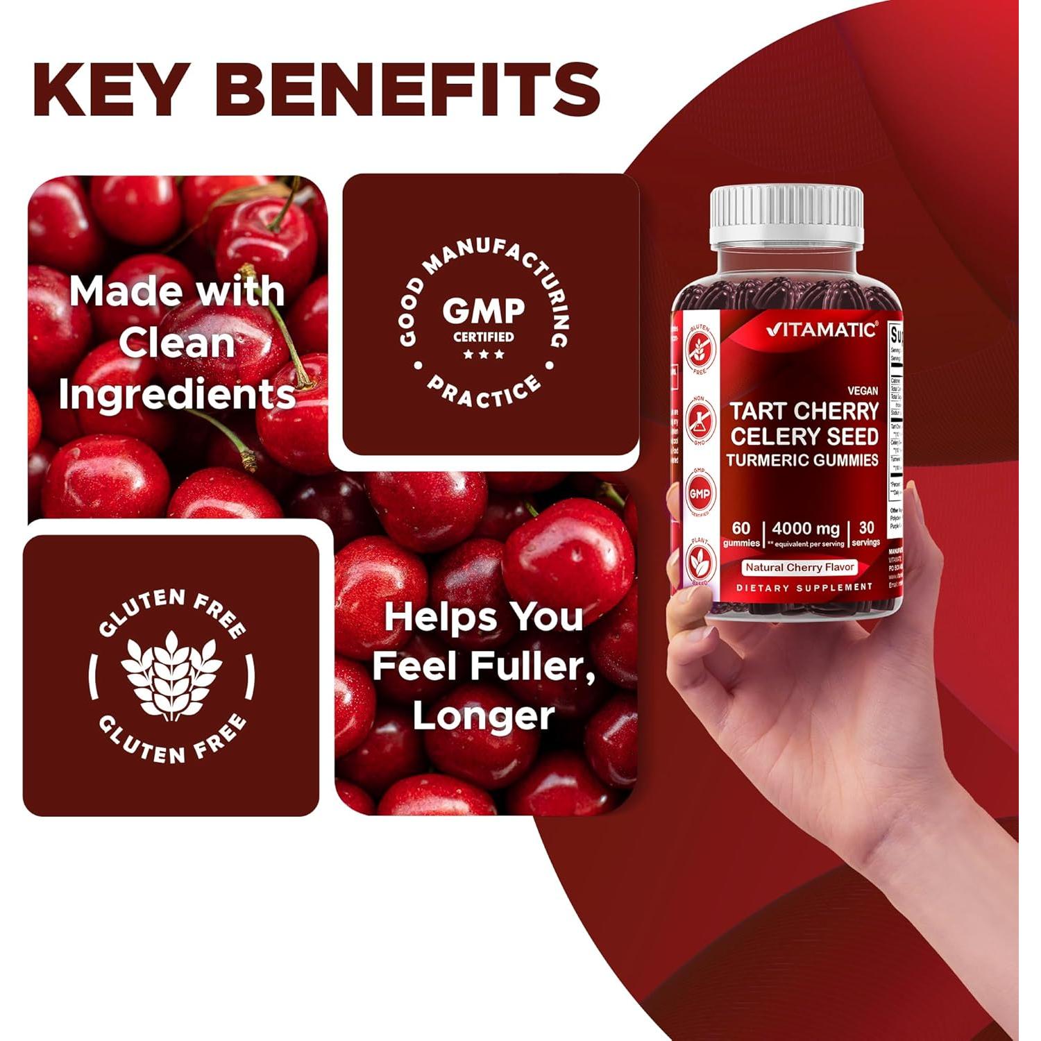 Gomitas de Cereza Ácida Vitamatic 4000mg - Paquete de 2