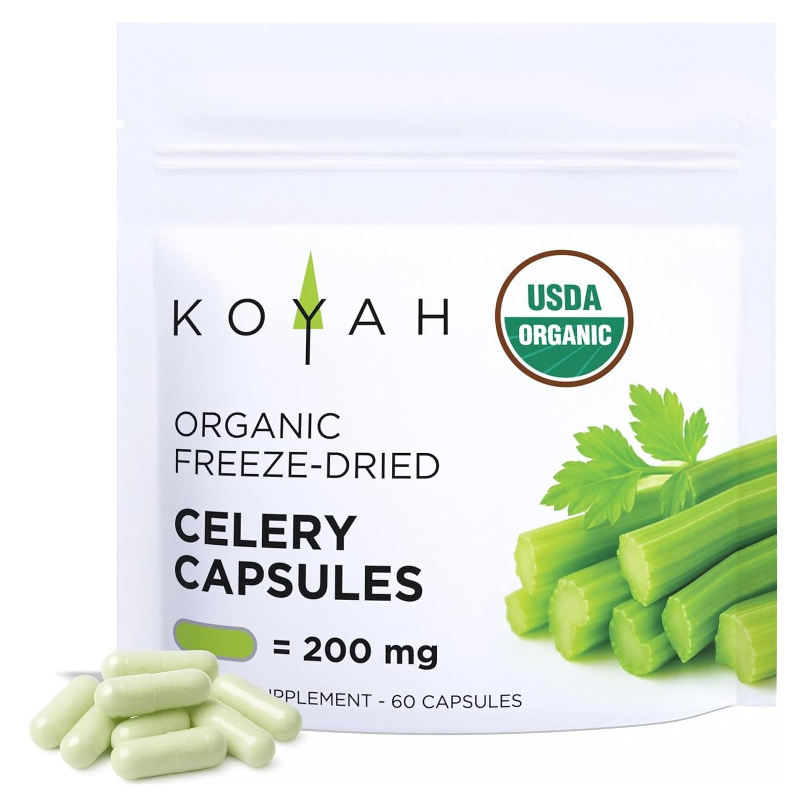 Cápsulas de Apio Orgánico KOYAH - 60 Veganas 200 mg