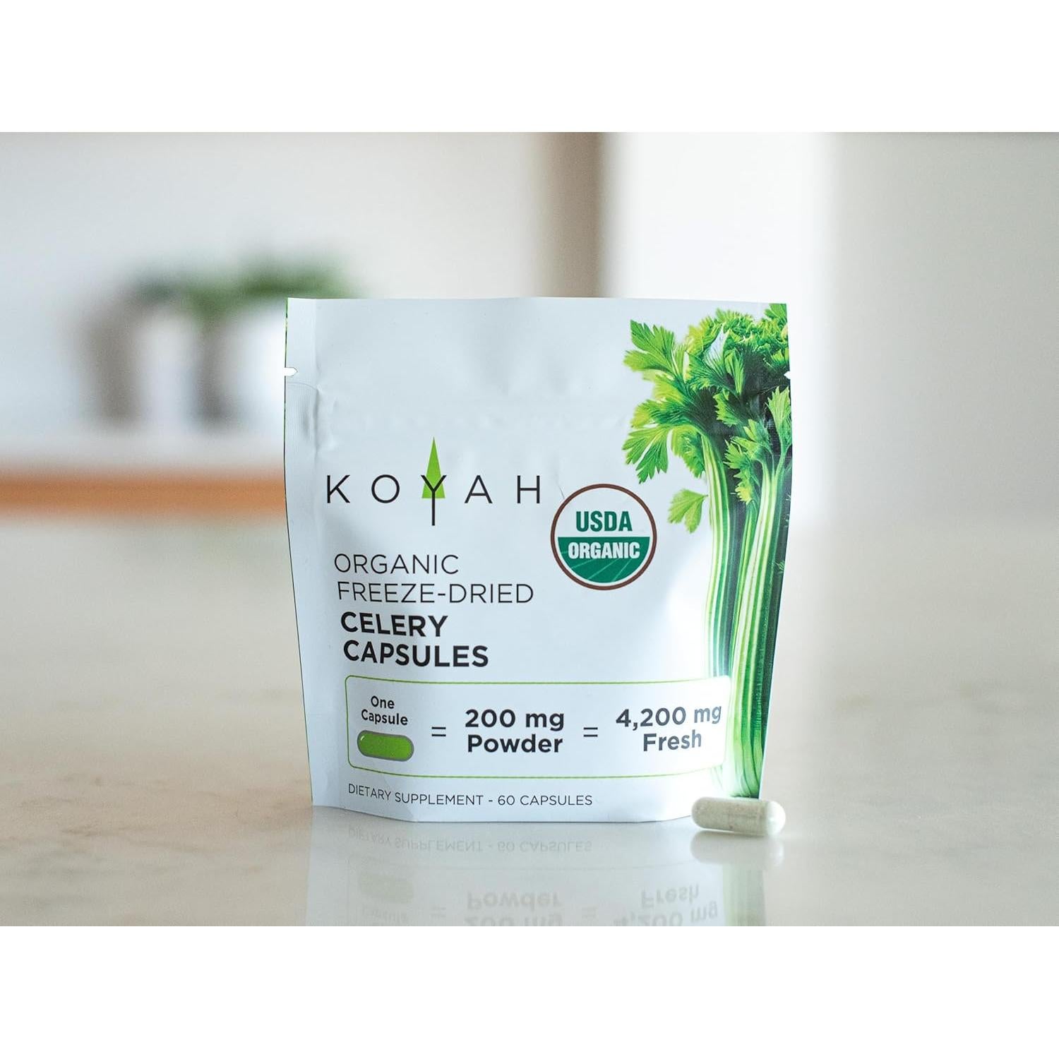 Cápsulas de Apio Orgánico KOYAH - 60 Veganas 200 mg