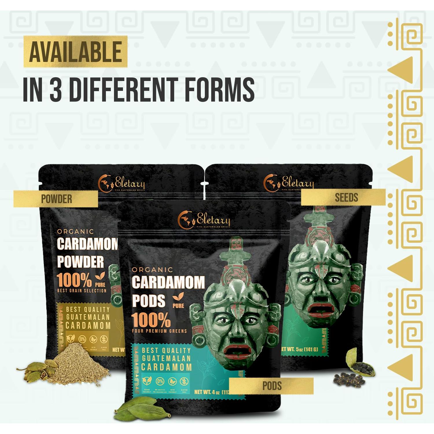 Cardamomo Molido Orgánico Eletary 142g - Sabor Auténtico de Guatemala