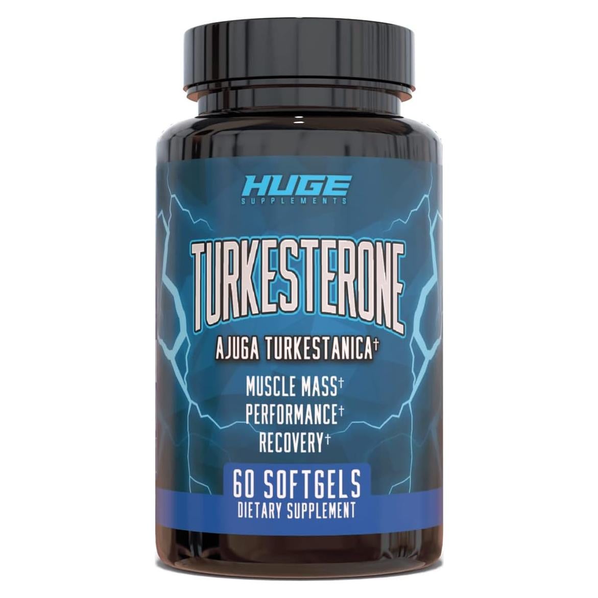 Suplemento de Turkesterona Huge 500mg 60 Softgels - Mejora Masa Muscular