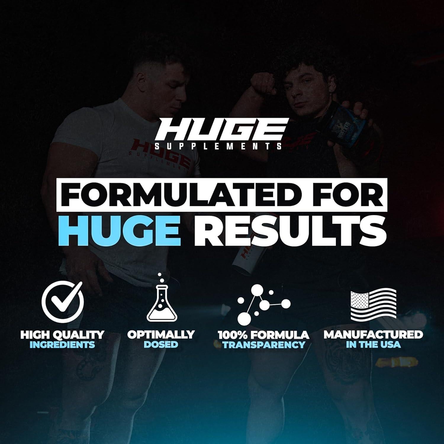 Suplemento de Turkesterona Huge 500mg 60 Softgels - Mejora Masa Muscular