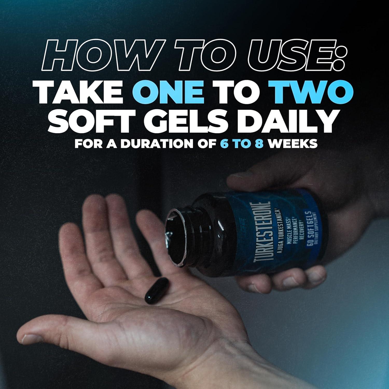 Suplemento de Turkesterona Huge 500mg 60 Softgels - Mejora Masa Muscular