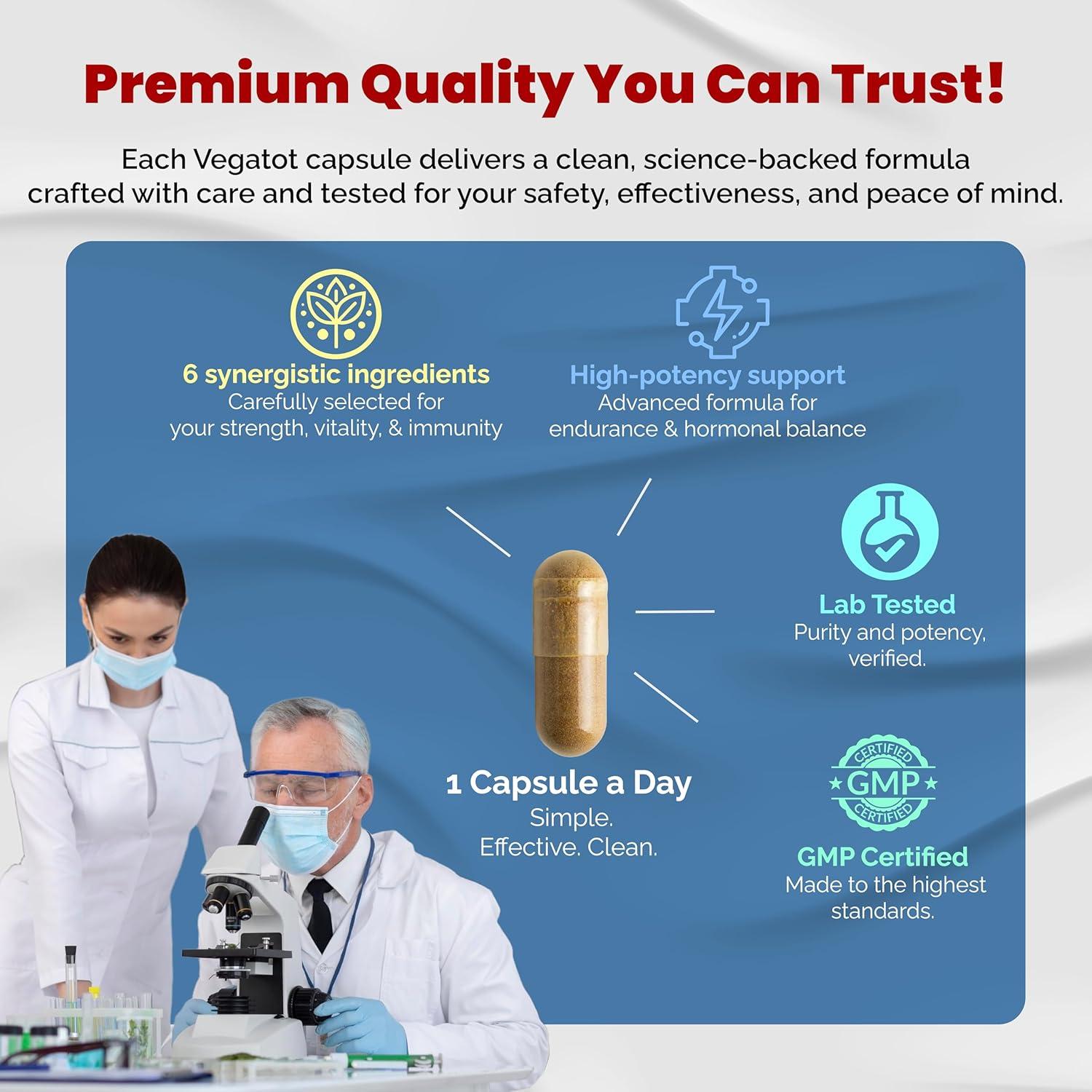 Suplemento Vegatot 6 en 1 Turkesterona 60 Cápsulas Energía