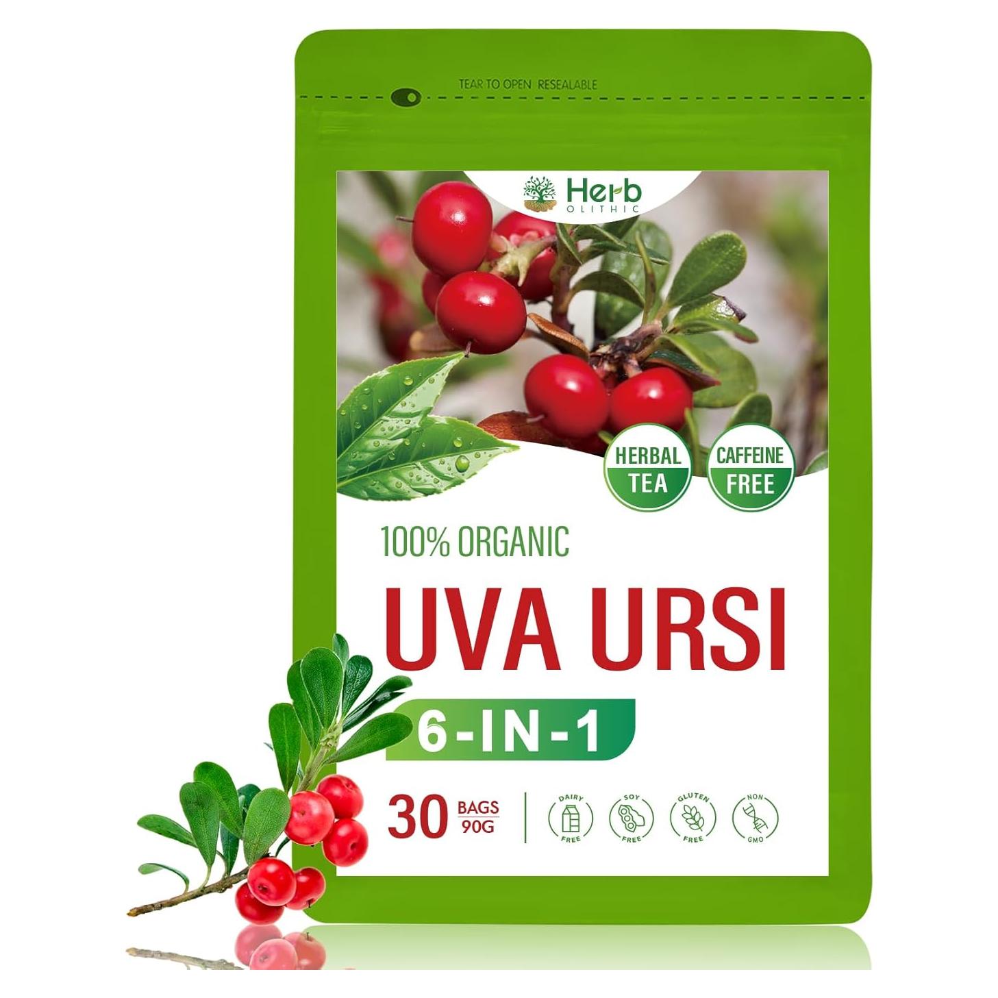 Té Diurético Natural HerbOLITHIC Uva Ursi 30 Bolsas Detox