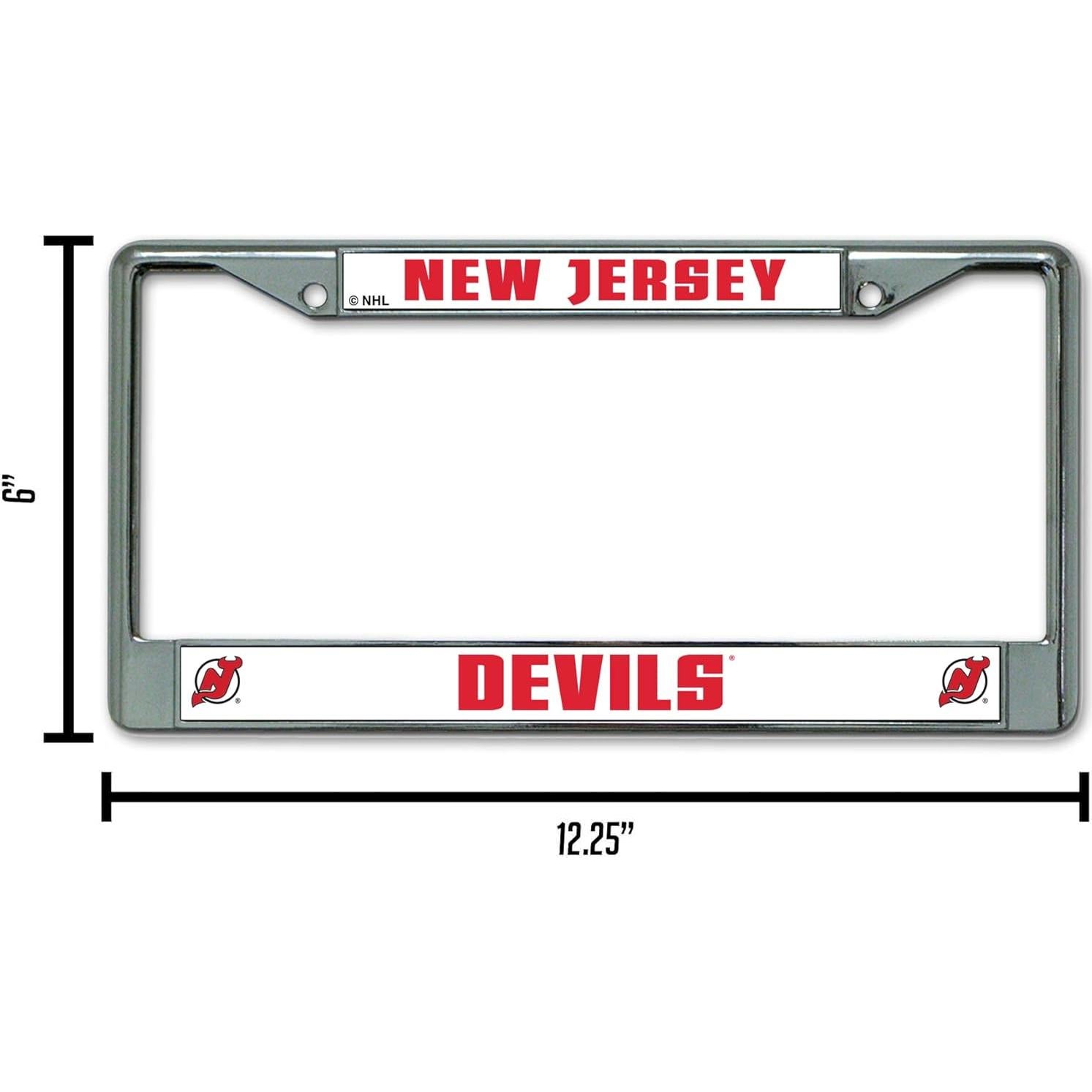 Marco de Placa de Licencia Chrome Rico Industries New Jersey Devils 15.24x30.48cm