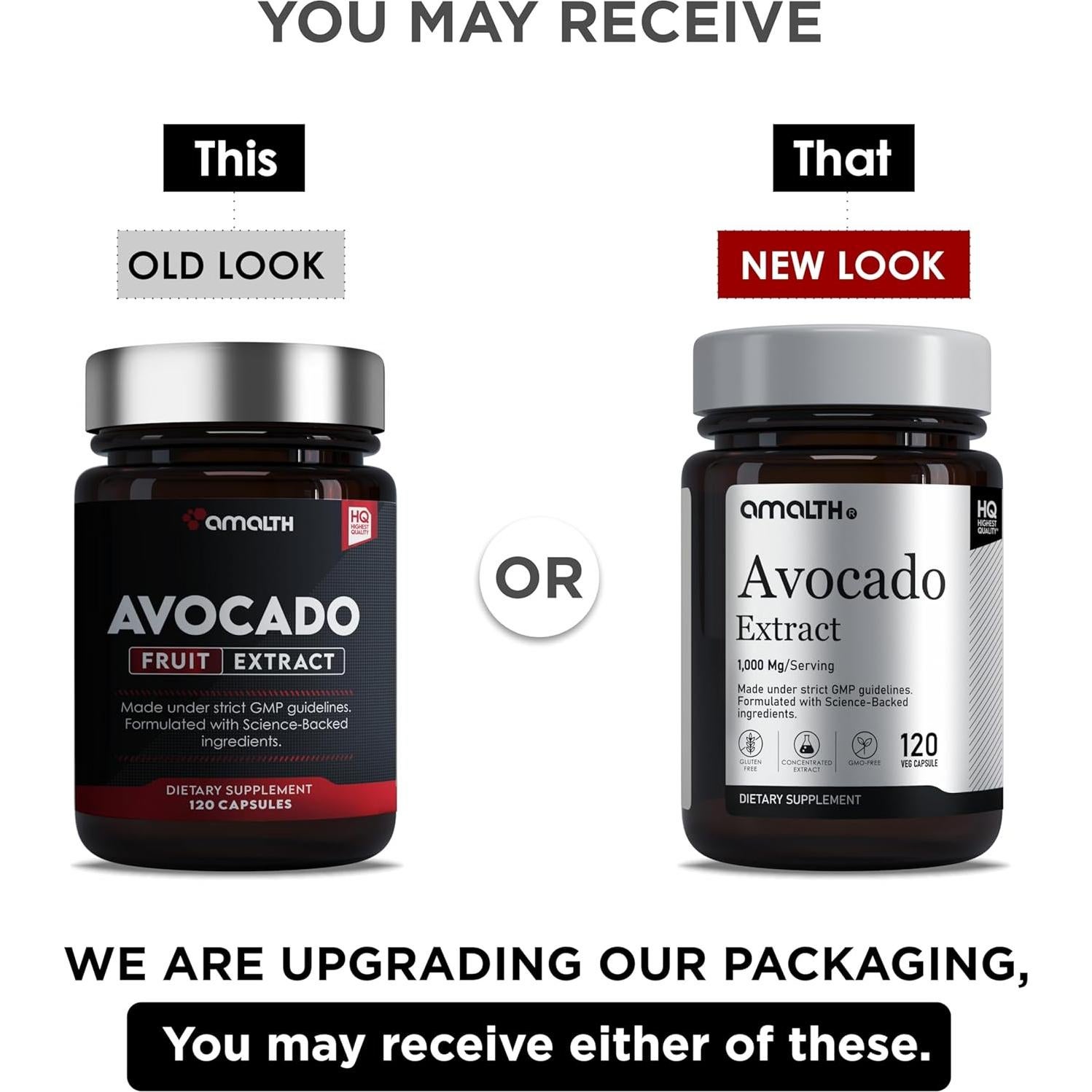 Suplemento de Aguacate Amalth 1000mg 120 Cápsulas Salud Articulaciones