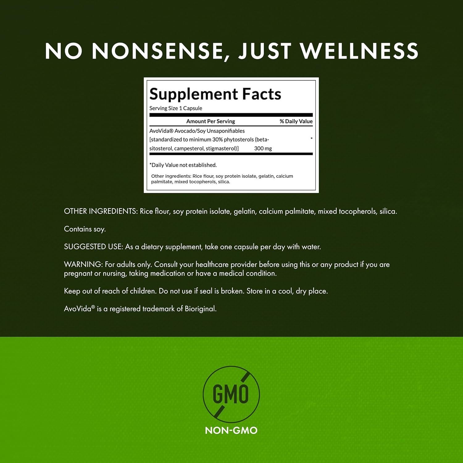 Suplemento Articulaciones Swanson AvoVida 60 Cápsulas 300mg