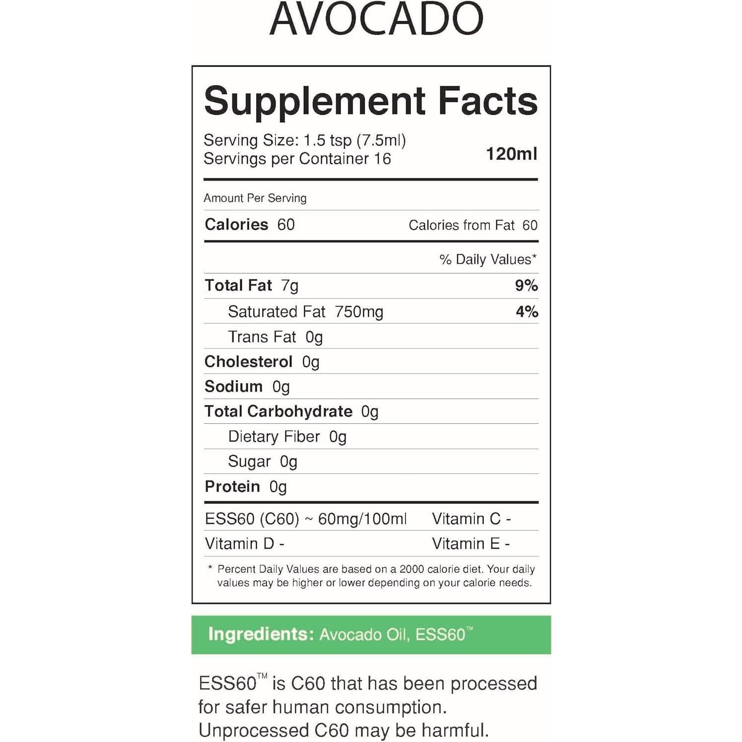 Aceite de Aguacate Orgánico MyVitalC 120ml - Antioxidante ESS60