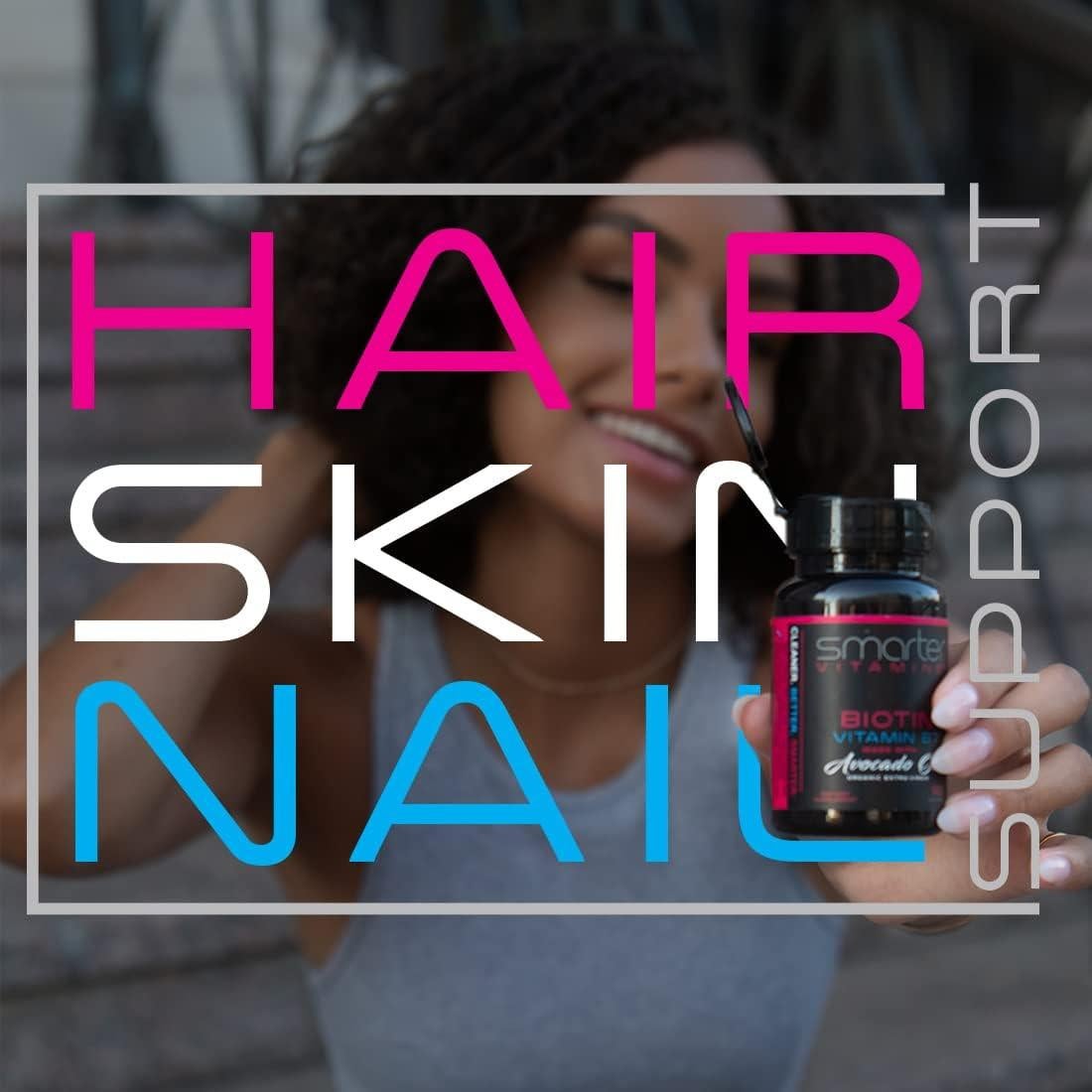 Biotina 5000mcg SmarterVitamins en aceite de aguacate - 180 gelatinas