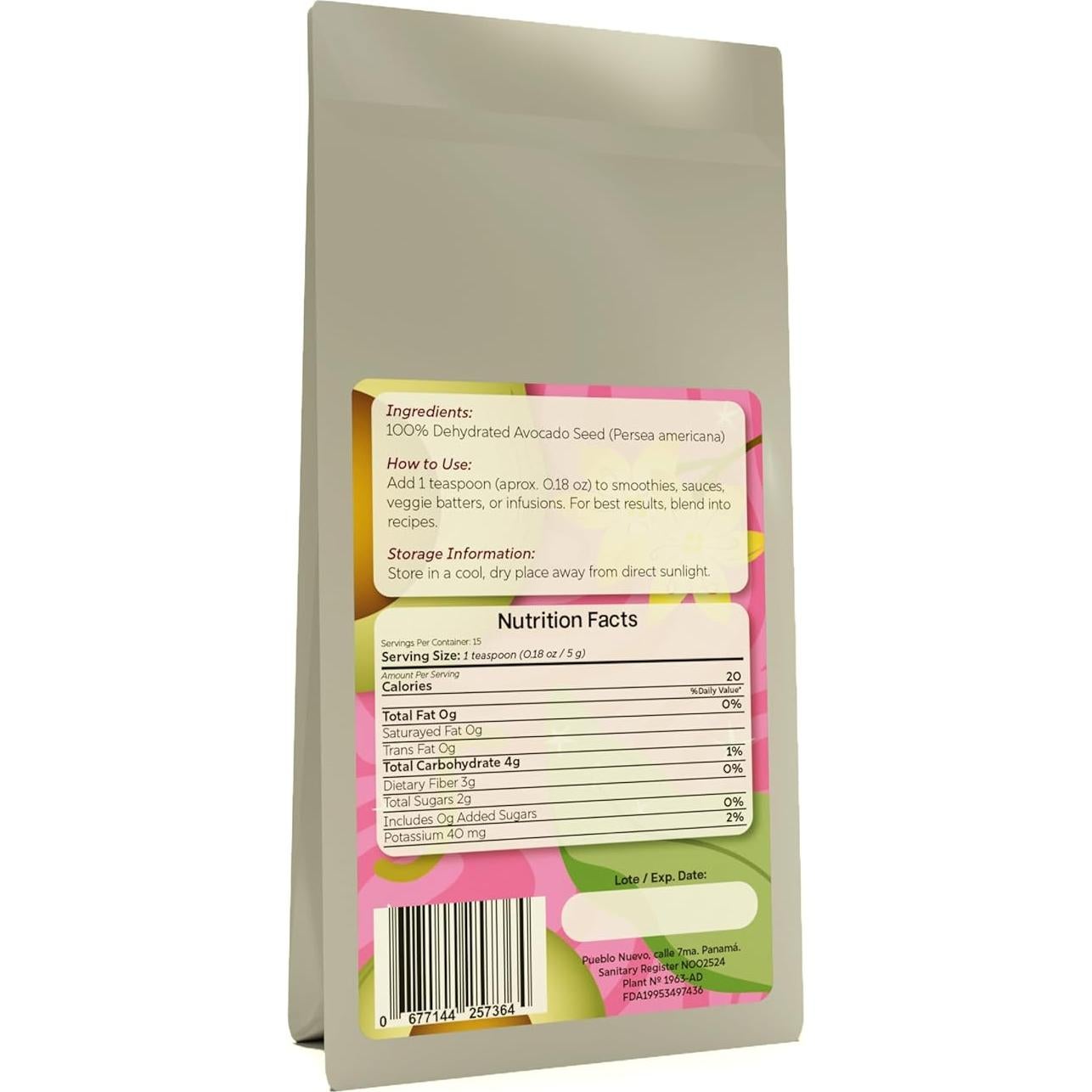 Polvo de Semilla de Aguacate Avocado Prime 125 g - Fibra y Antioxidantes