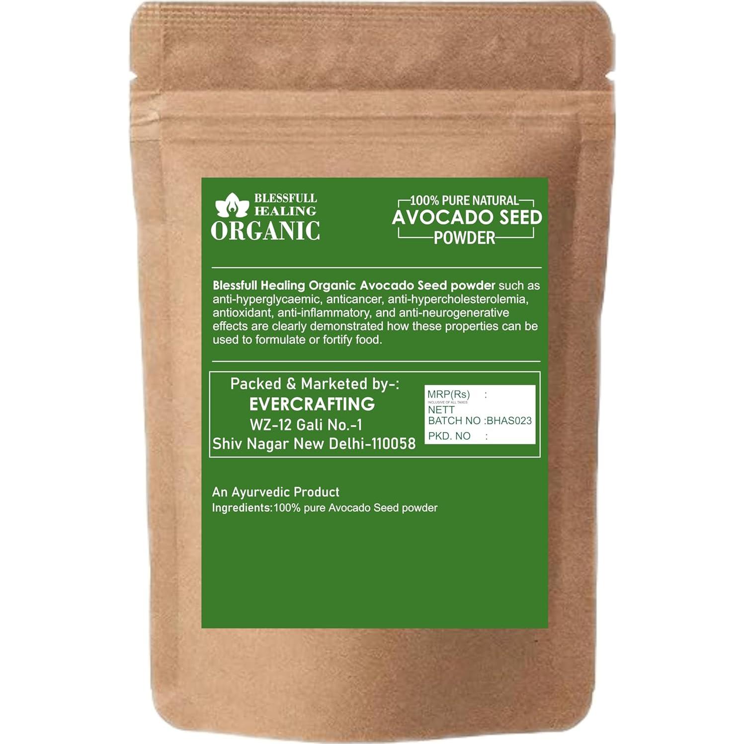 Polvo de Semilla de Aguacate Orgánico Blessfull Healing 200g