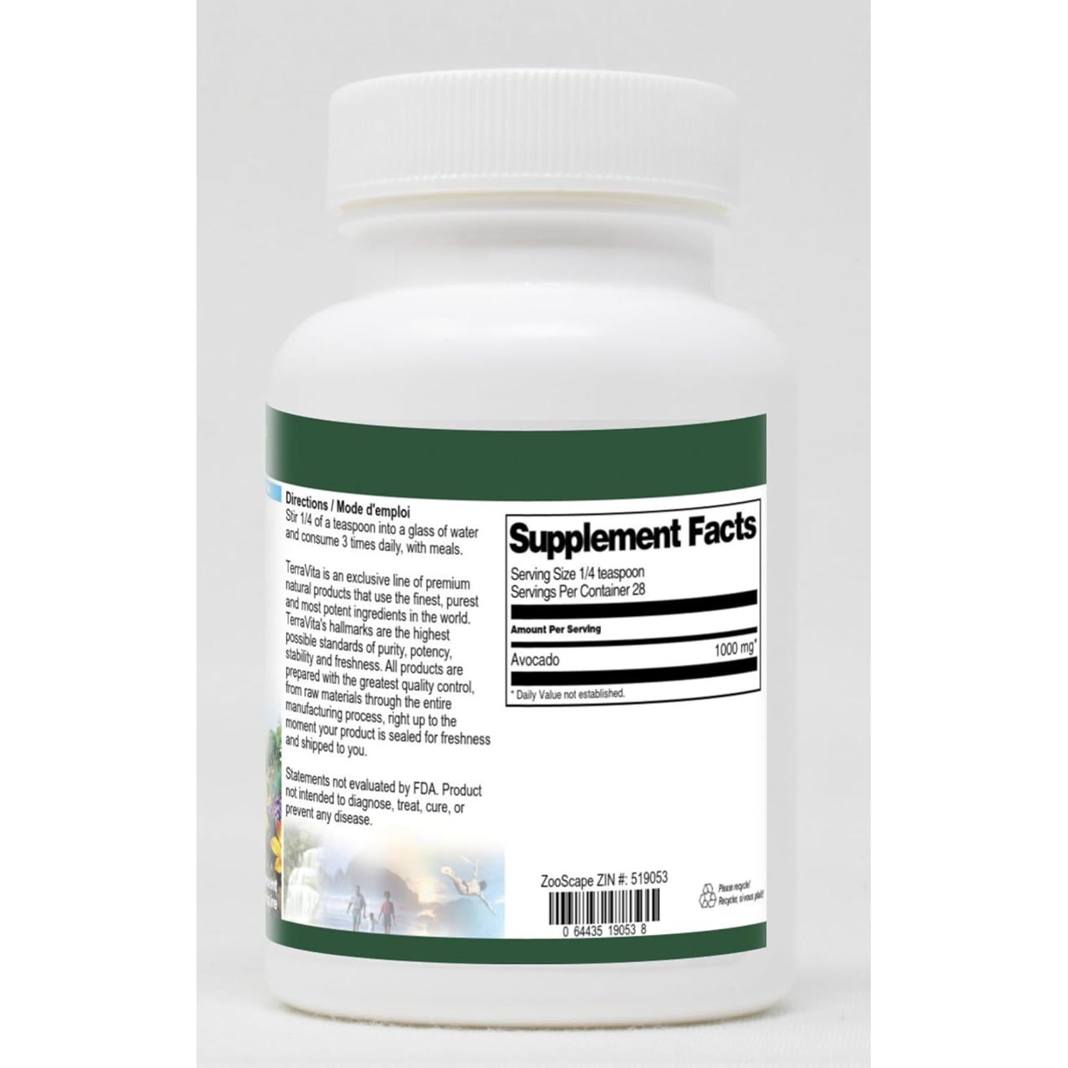 Polvo de Aguacate TerraVita 28.35 g Sin Rellenos