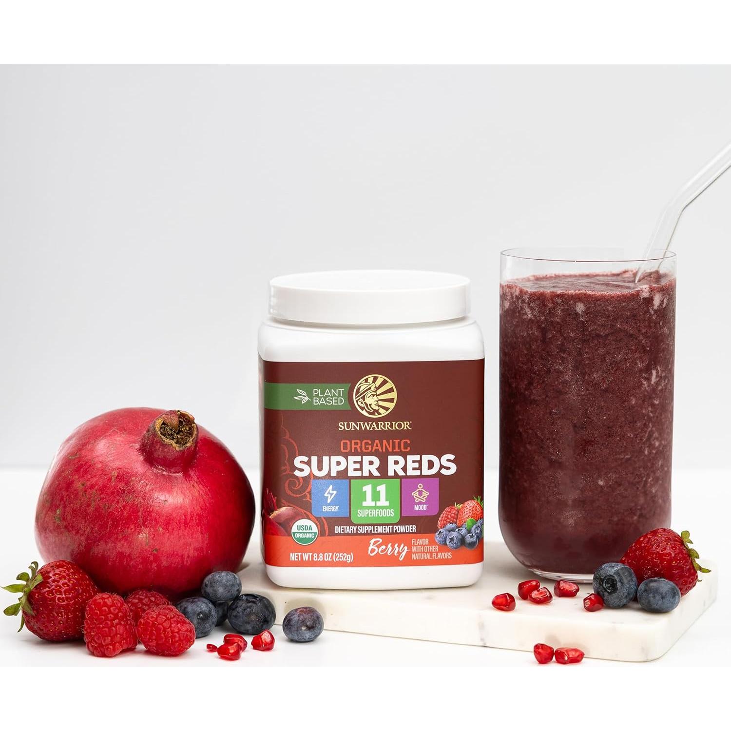 Polvo Super Rojos Orgánico Sunwarrior 249g - 11 Superalimentos