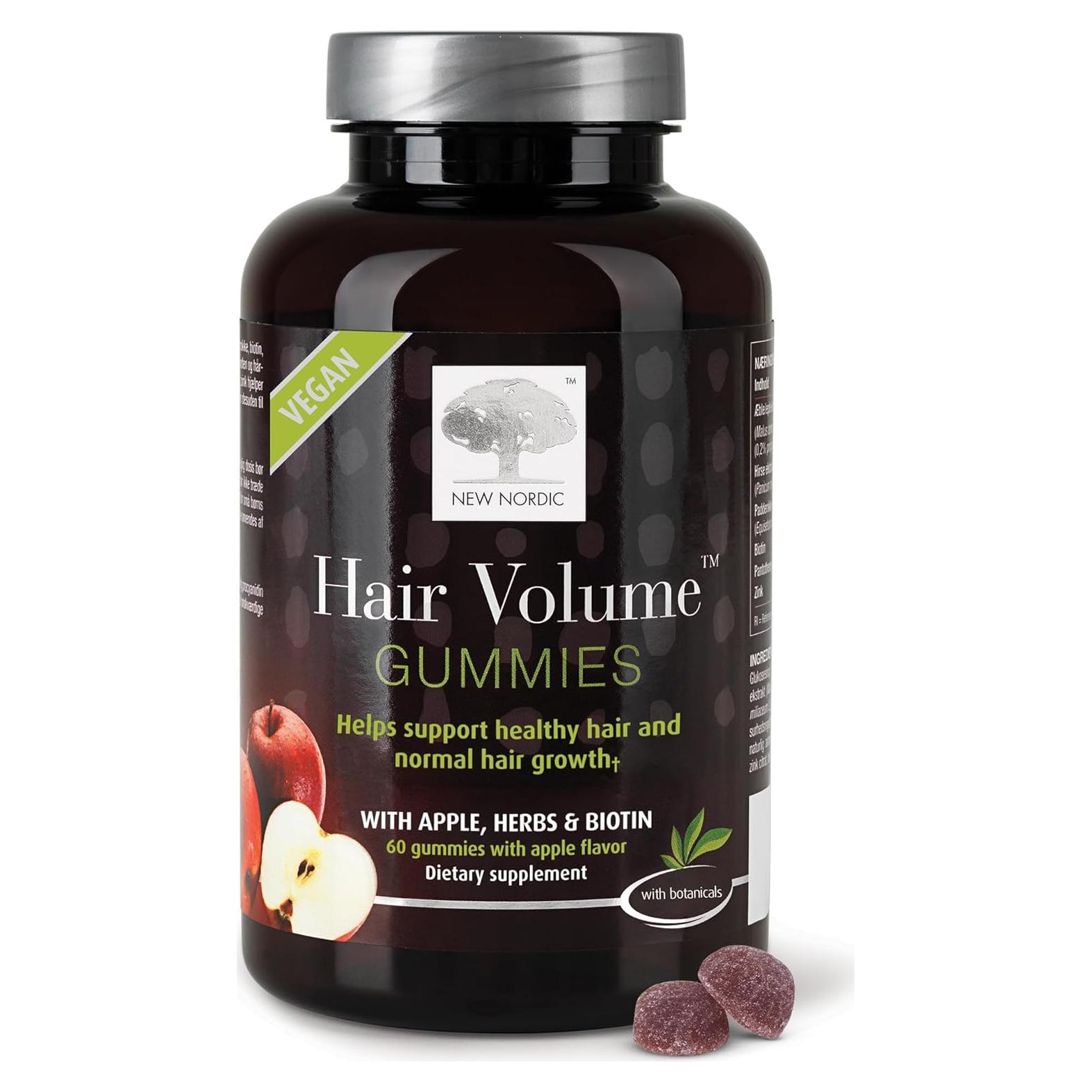 Gomitas para Volumen del Cabello New Nordic 2500 mcg Biotina 60 Unidades