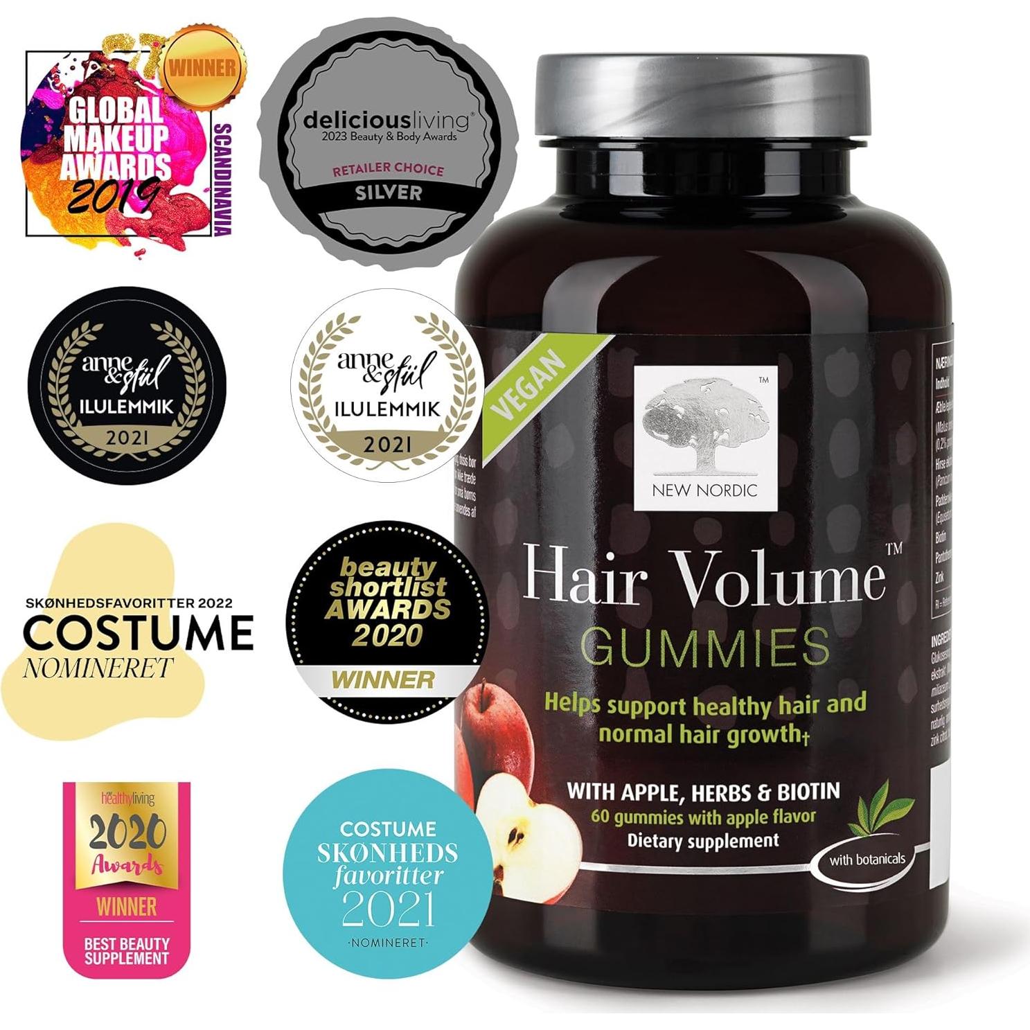 Gomitas para Volumen del Cabello New Nordic 2500 mcg Biotina 60 Unidades