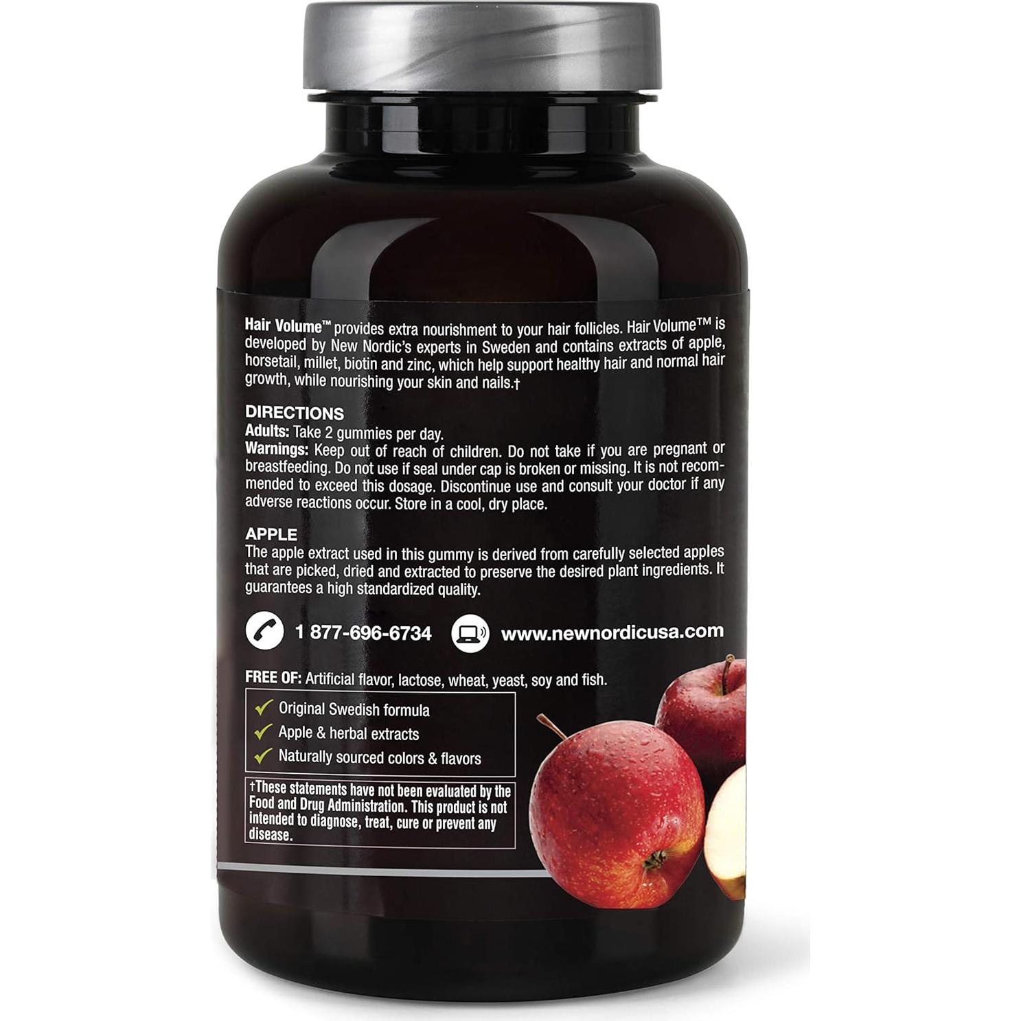 Gomitas para Volumen del Cabello New Nordic 2500 mcg Biotina 60 Unidades