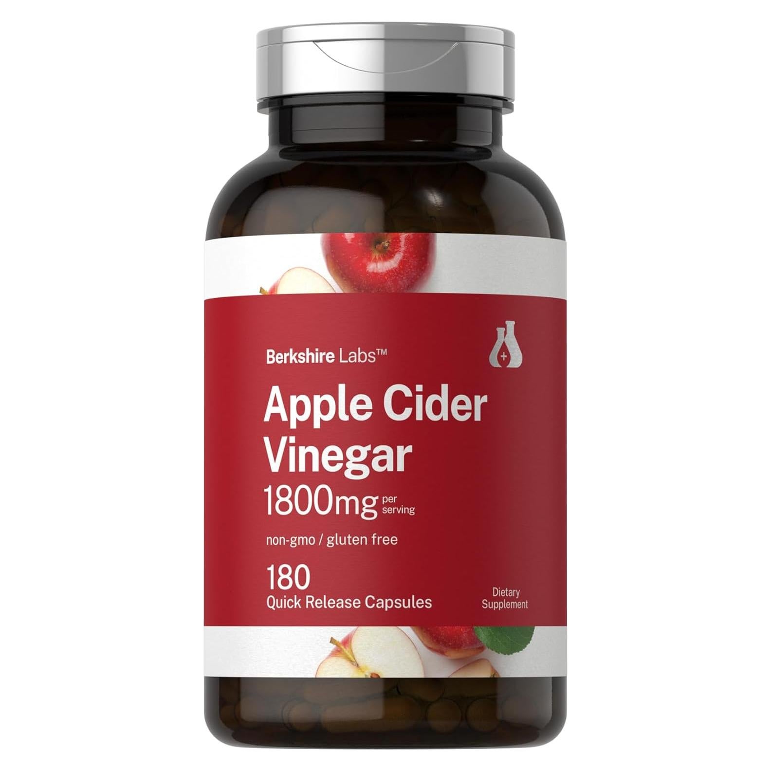 Cápsulas de Vinagre de Sidra de Manzana Horbaach 1800mg 180 Unidades