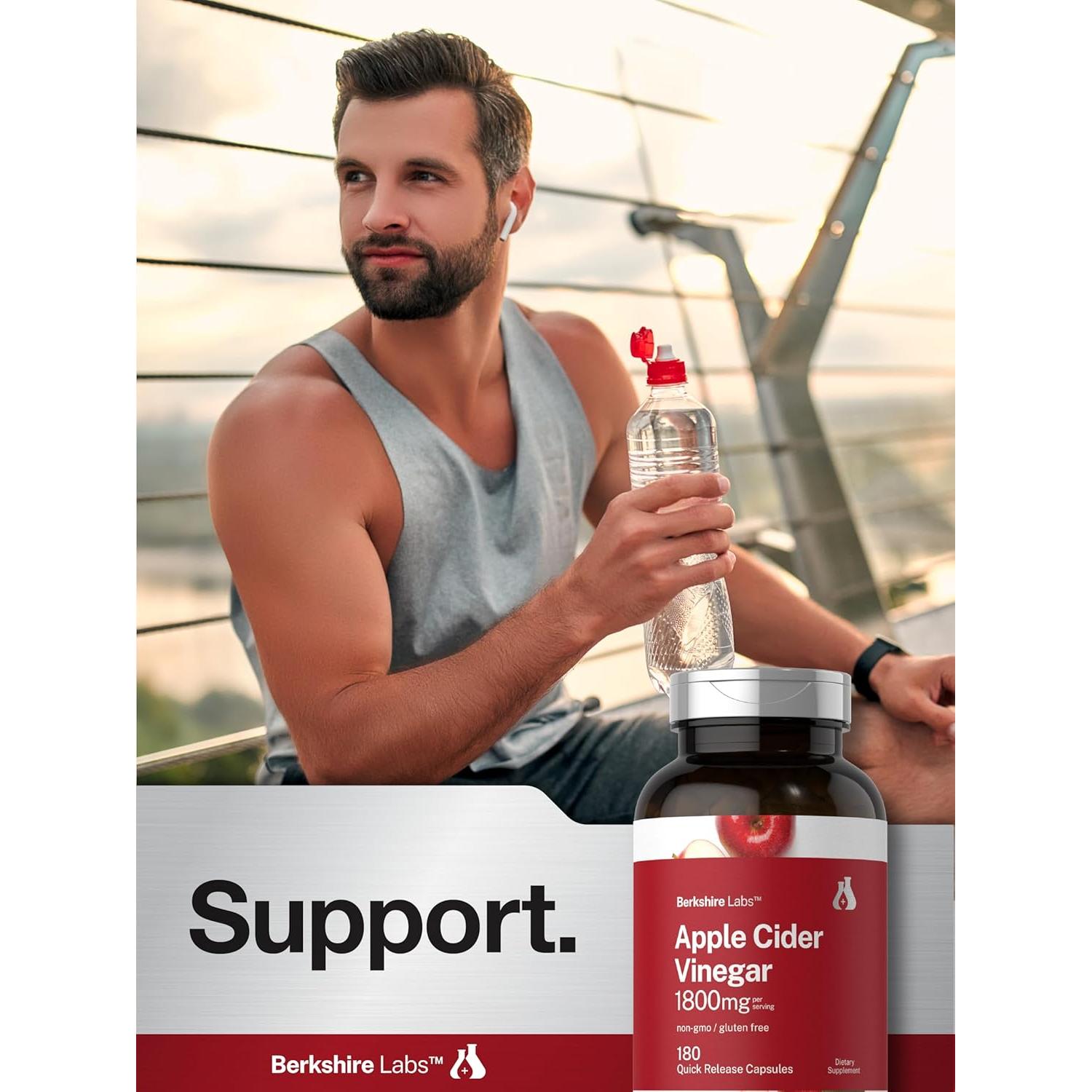 Cápsulas de Vinagre de Sidra de Manzana Horbaach 1800mg 180 Unidades