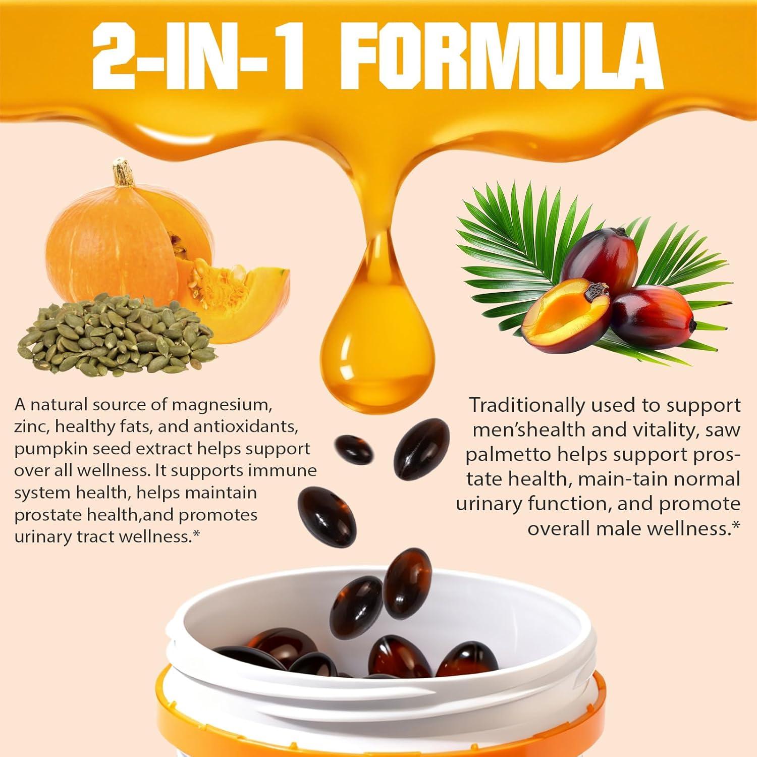 Cápsulas de Aceite de Semilla de Calabaza SXOSXO 1000mg 120 Softgels