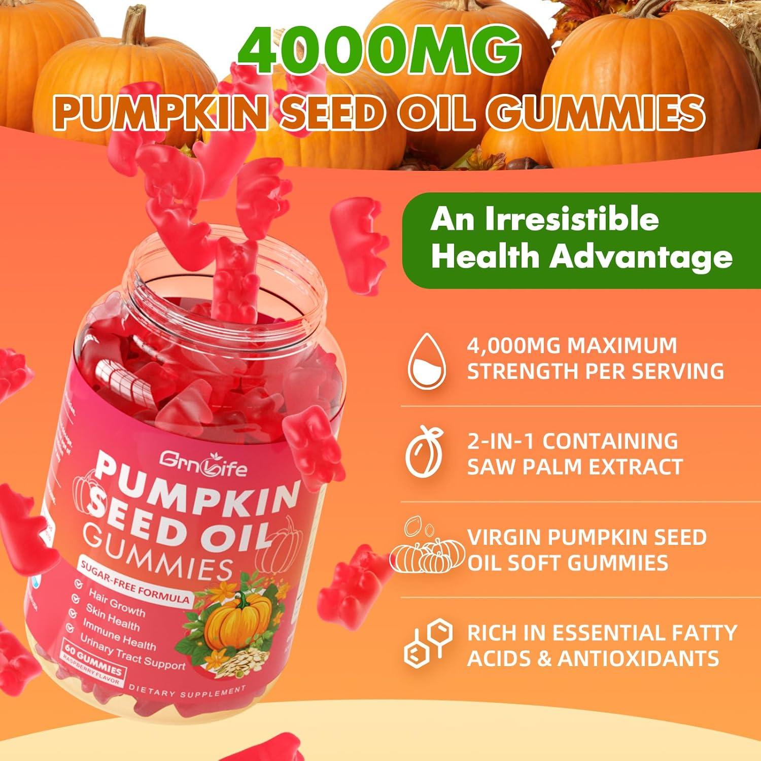 Gomitas de Aceite de Semilla de Calabaza GrnLife 120 Unidades