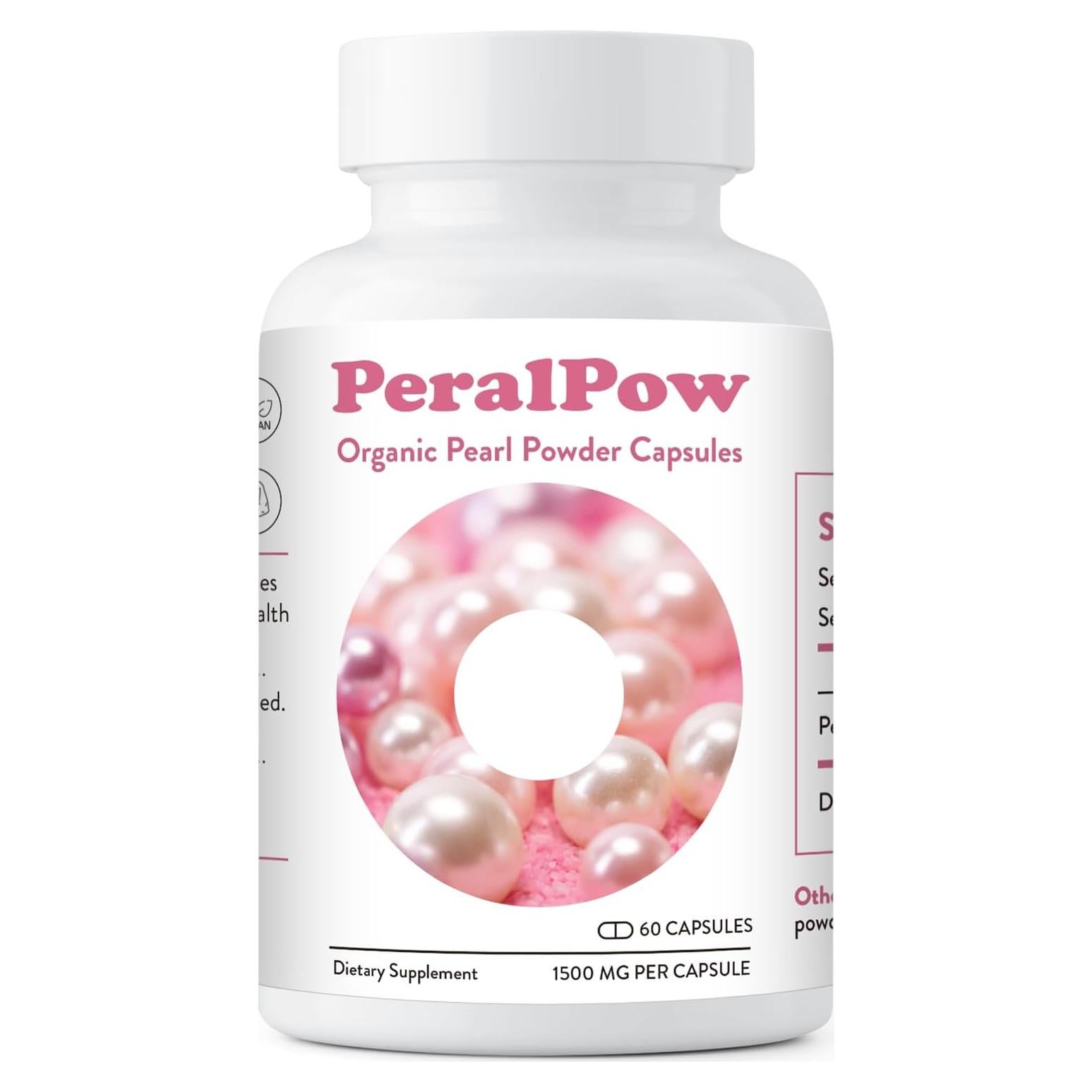 Cápsulas de Polvo de Perla Orgánica Peralpow 1500mg 60 Unidades