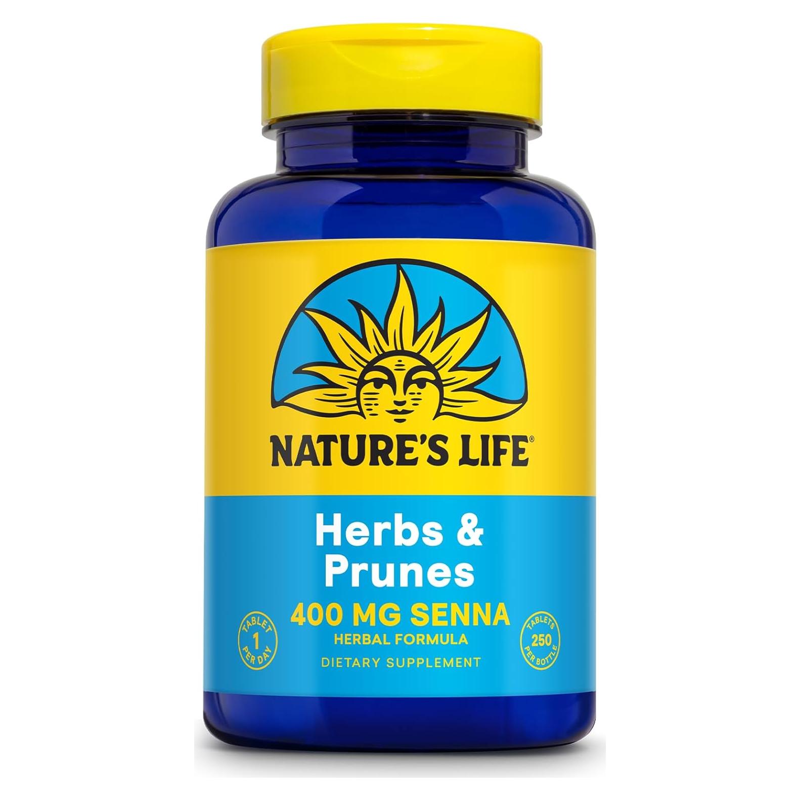 Suplemento Herbal Nature's Life Hierbas y Ciruelas 250 Tabletas