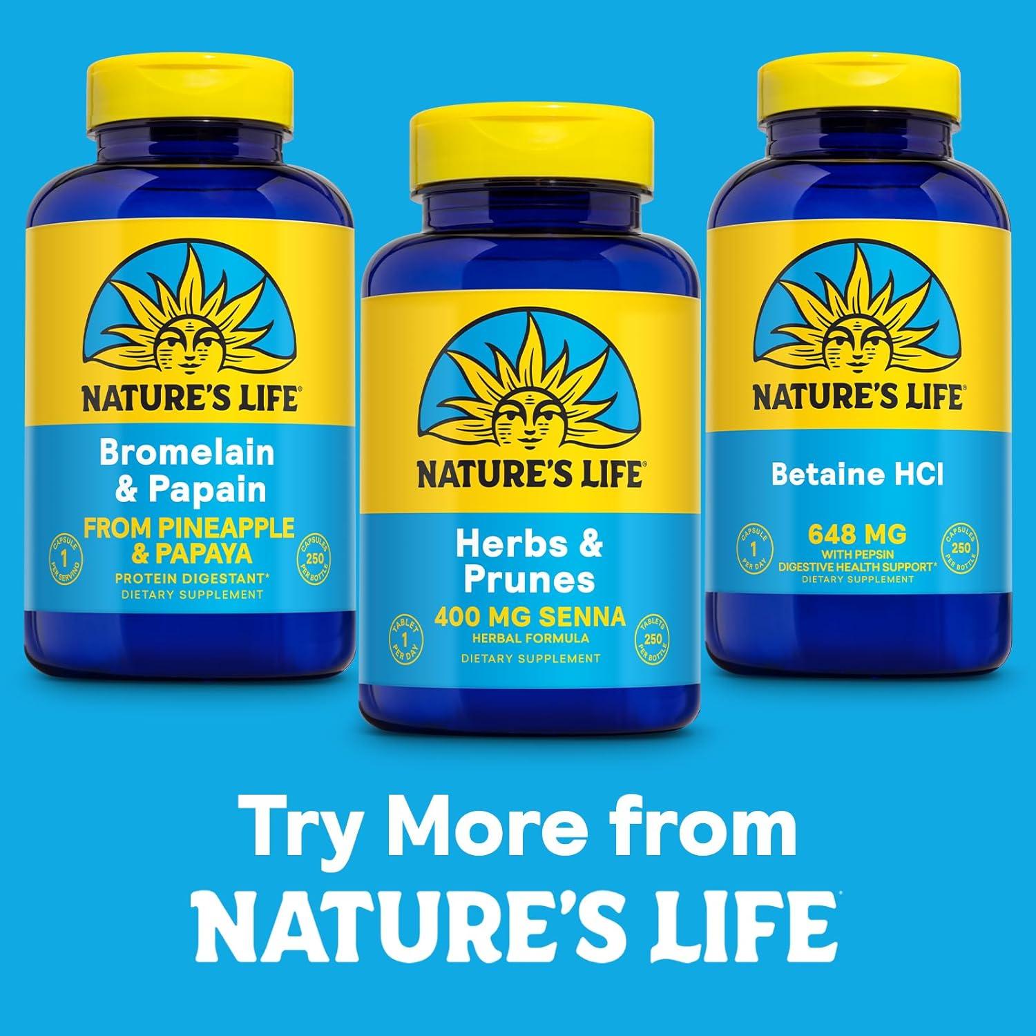 Suplemento Herbal Nature's Life Hierbas y Ciruelas 250 Tabletas