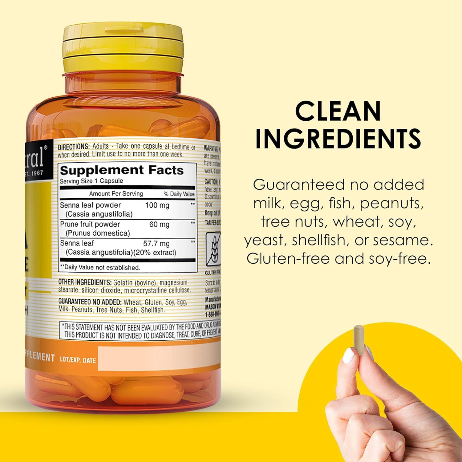 Mason Natural Laxante Vegetal Ciruela Senna 100 Cápsulas