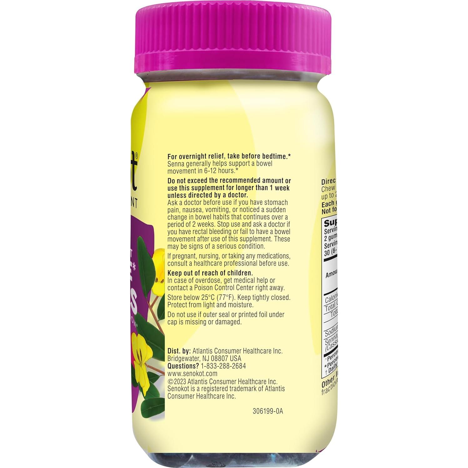 Gomitas Laxantes Senokot 60 Unidades Sabor Frutos Mixtos