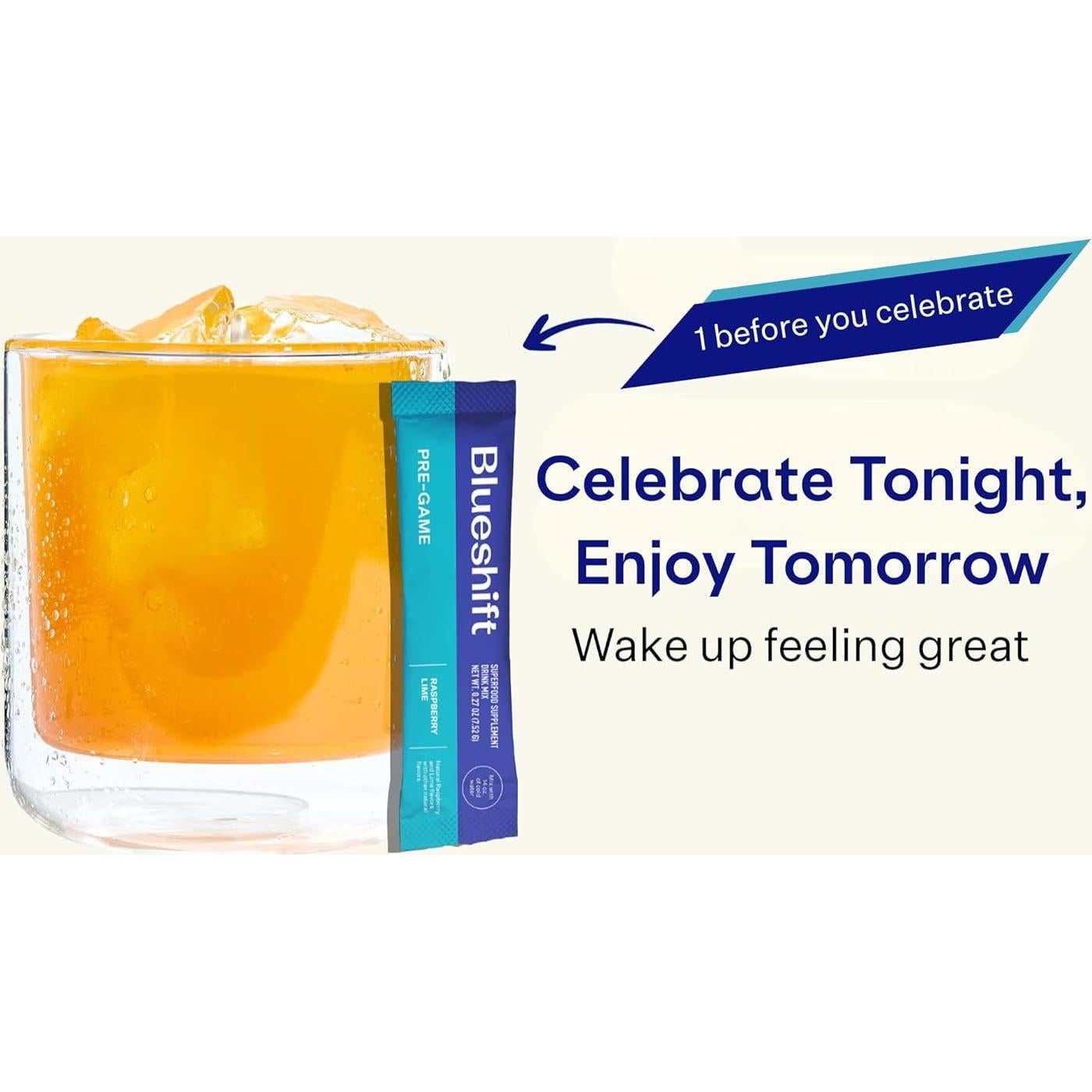 Suplemento Pre-Bebida Blueshift Pre-Game 10 Paquetes 7.65g