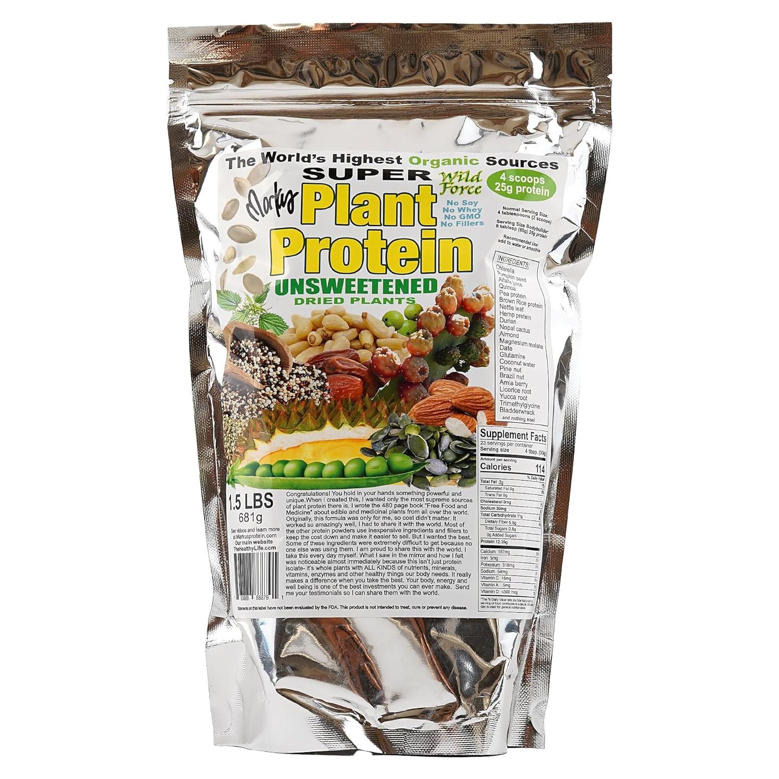 Proteína Vegetal Superior Markus 681g - Sin Azúcar, Con Piñones y Durian
