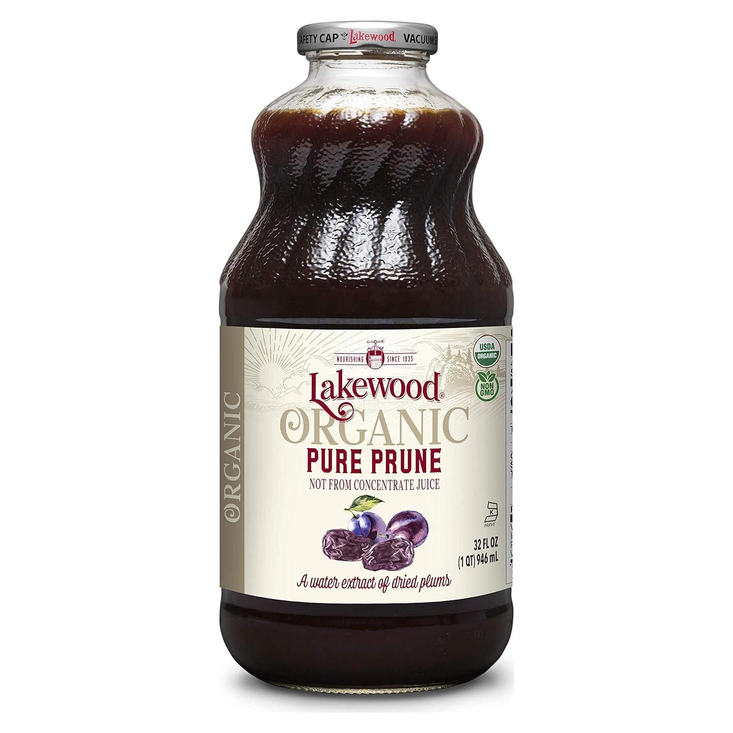 Jugo de Ciruela Orgánica Lakewood 192 Oz - Paquete de 6