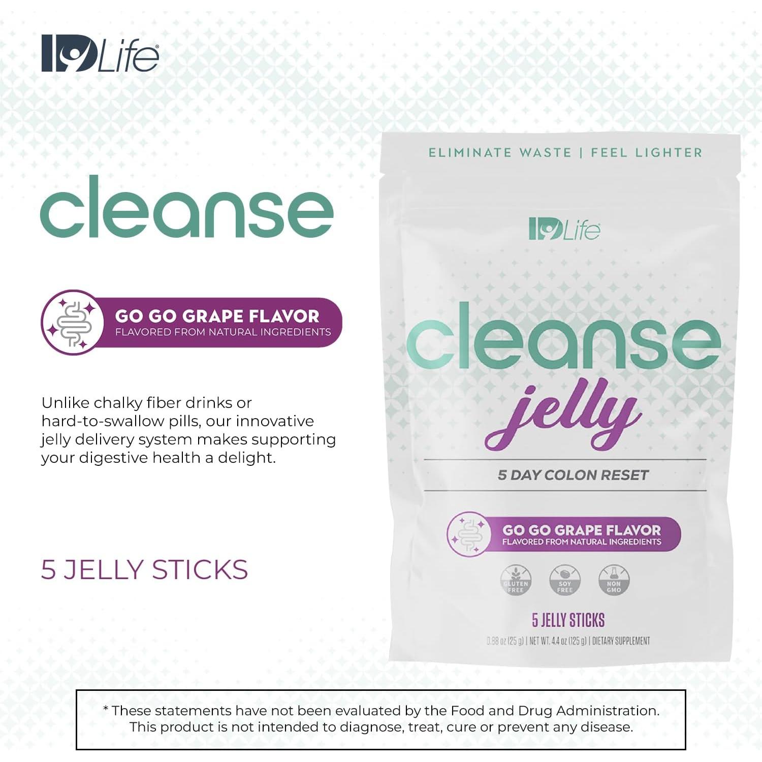 Gelatina de Limpieza IDLife - Jugo de Ciruela y Manzana - 5 Palitos