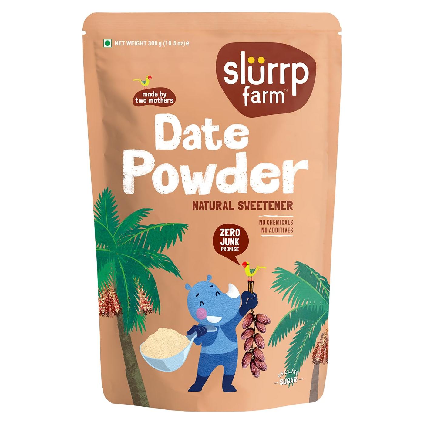 Polvo de Dátil Árabe Sin Hueso Slurrp Farm 300g - Endulzante Natural