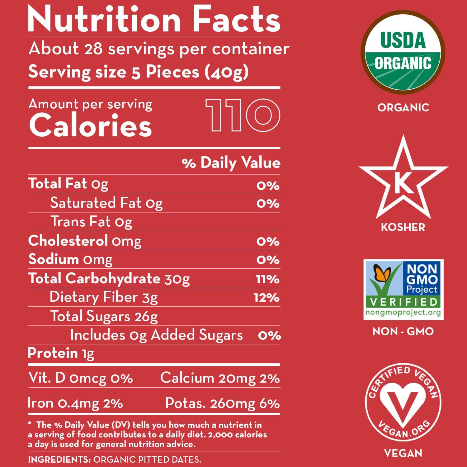 Dátiles Deglet Nour Orgánicos Sunny Fruit 1.13 kg Sin Azúcar