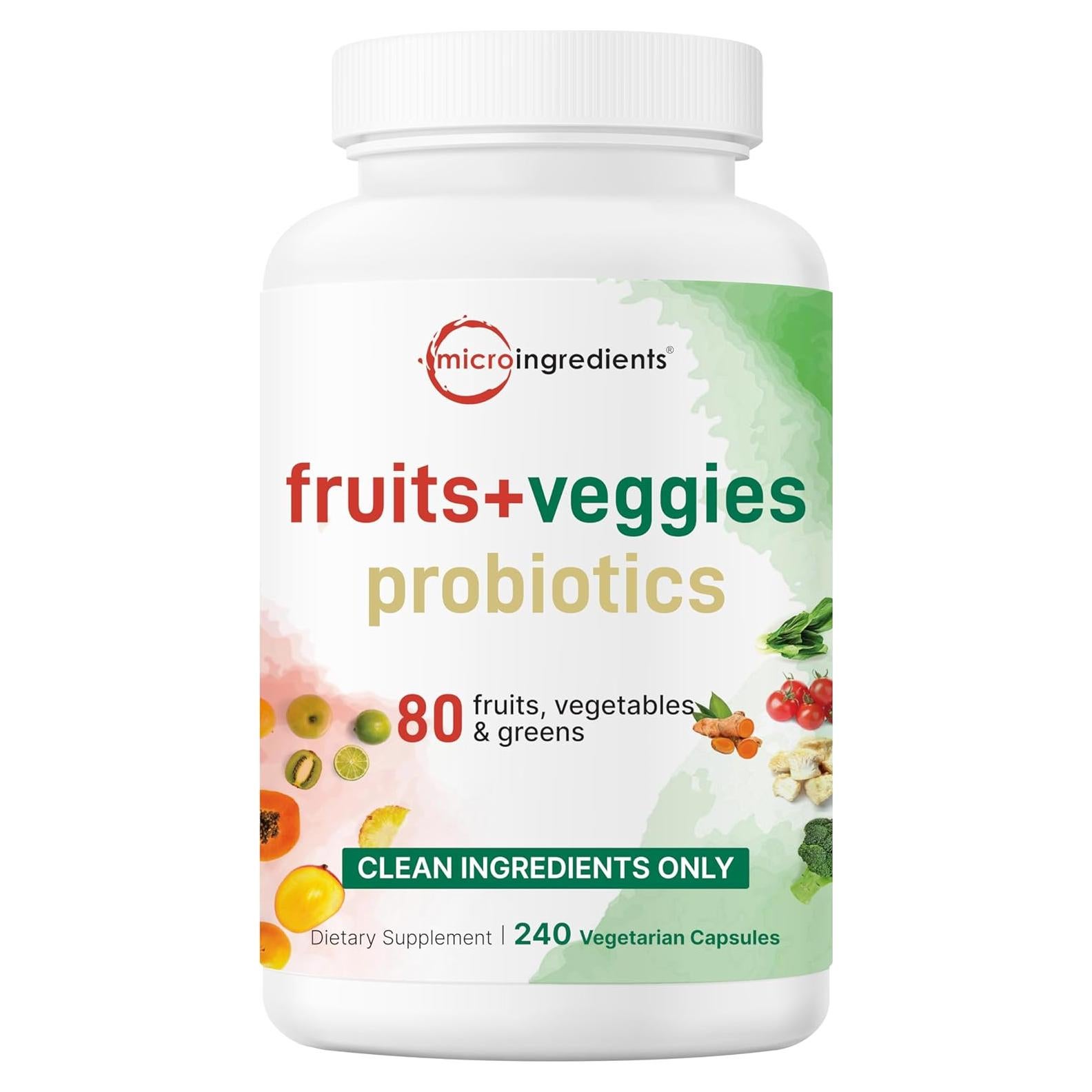 Suplemento de Frutas y Verduras Micro Ingredients 240 Cápsulas
