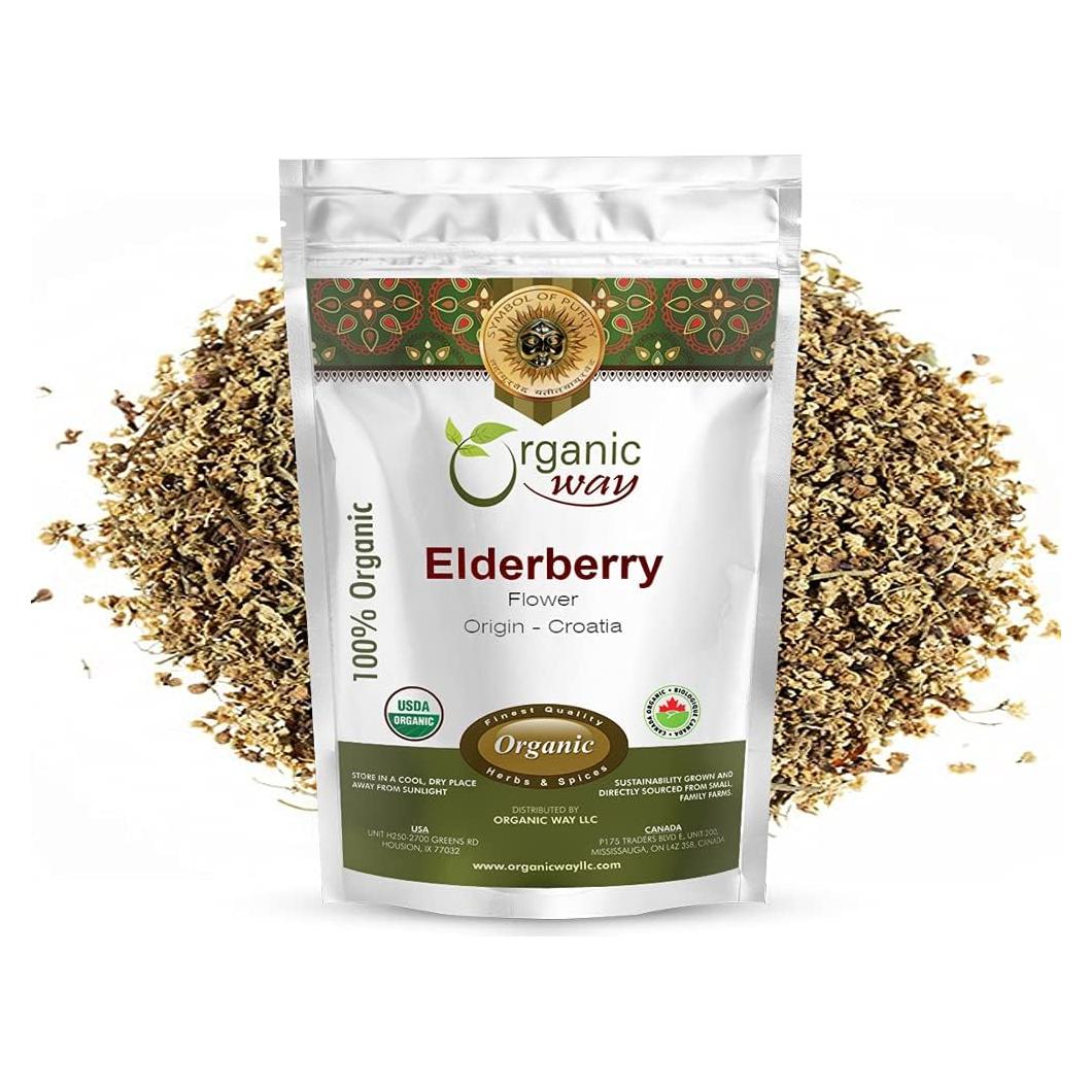 Flores de Saúco Secas Orgánicas Organic Way 56.7 g - Vegano