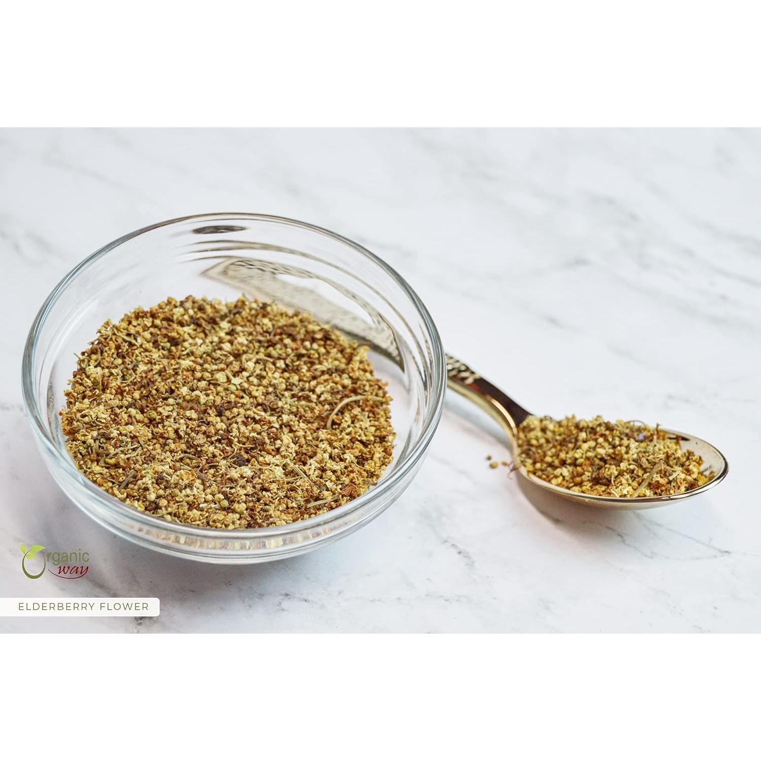 Flor de Saúco Seca Orgánica - Organic Way 450g | Vegano y Kosher