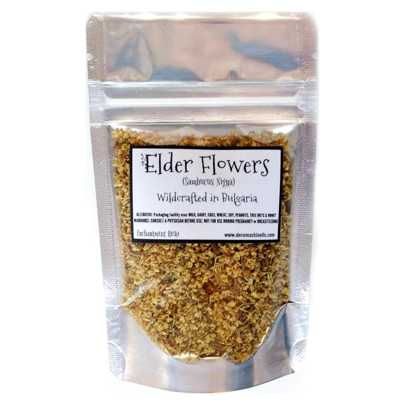 Flores de Saúco Secas Cargadas de Reiki - 10g Bolsa Muestra