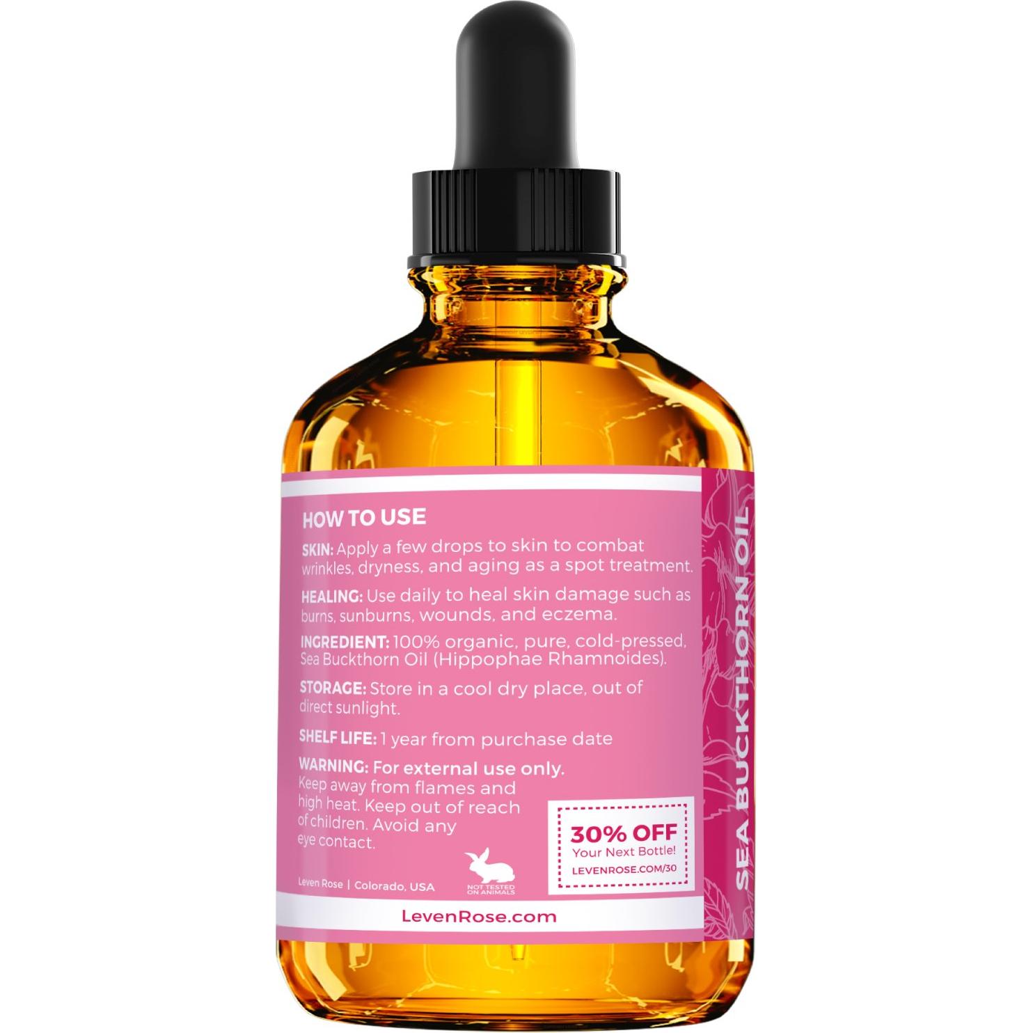 Aceite de Semilla de Espino Marino Leven Rose 59 ml Orgánico