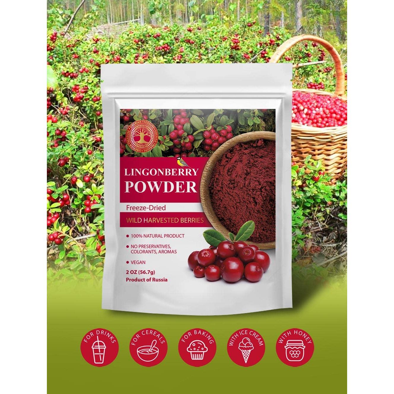 Polvo de Lingonberry Liofilizado Tesoro Siberiano 56.7 g