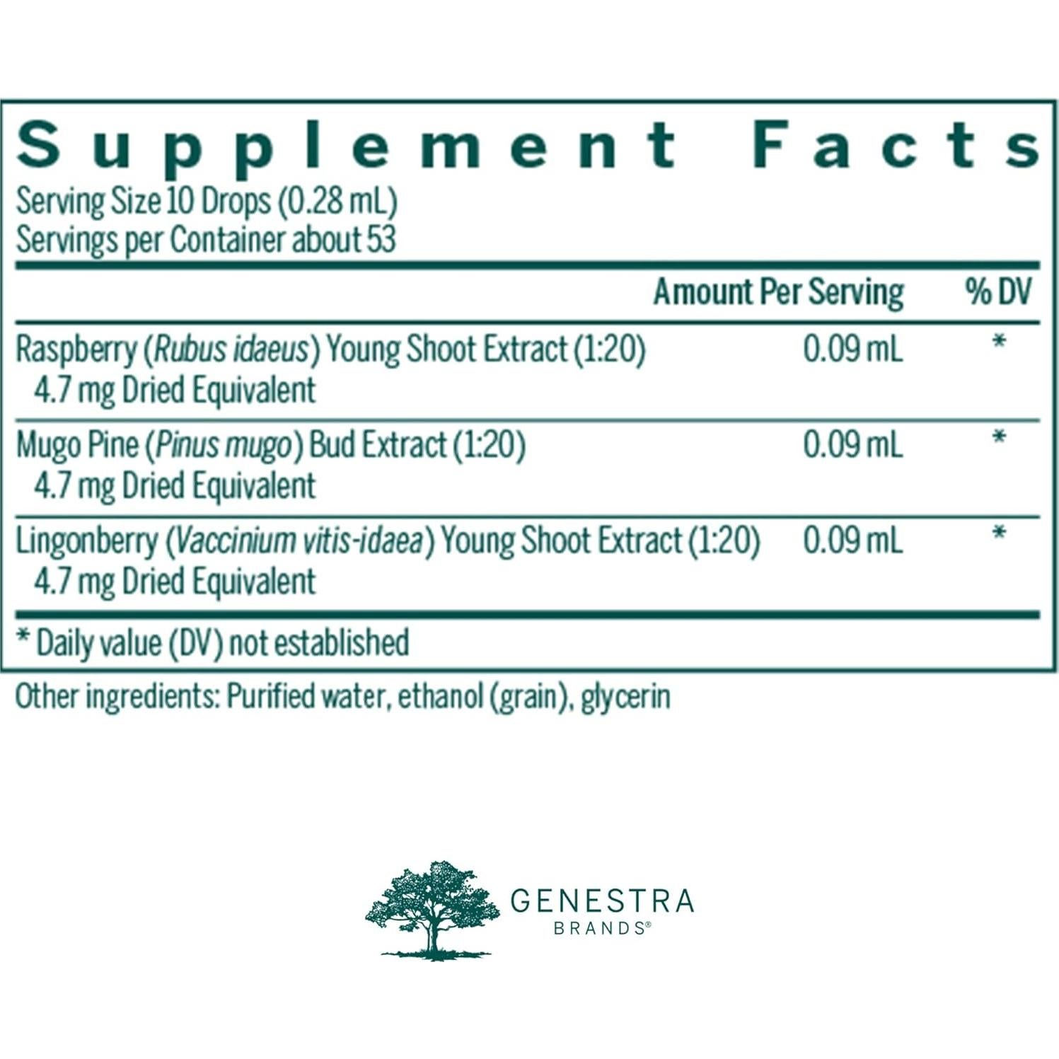 Suplemento Herbal Genestra Meno-gen 14.79 ml Frambuesa