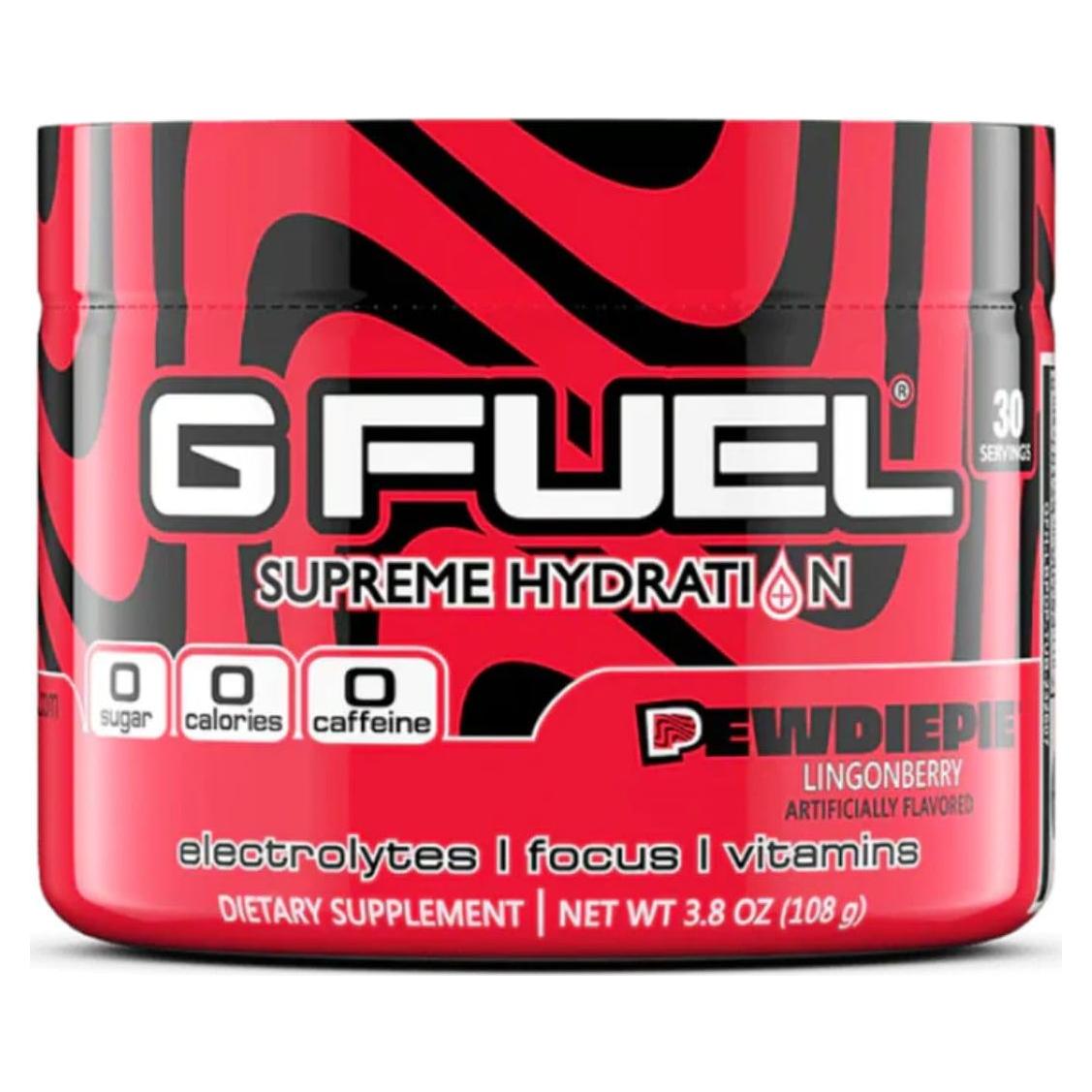 G Fuel PewDiePie Hidratación Suprema 93.4 g - Sabor Lingonberry