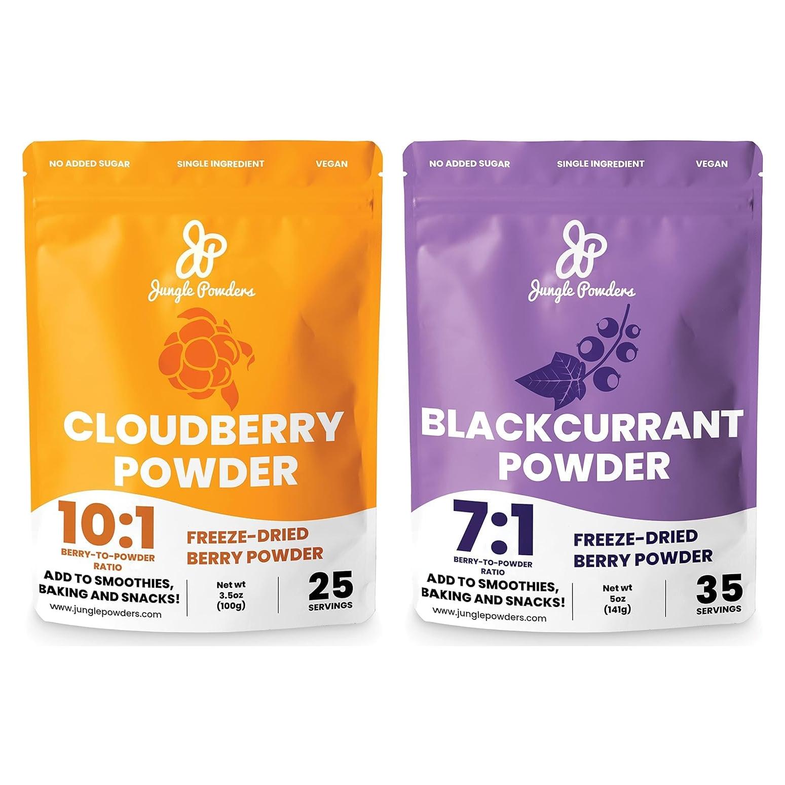 Combo de Polvo de Frutas Jungle Powders - Naranja y Grosella Negra