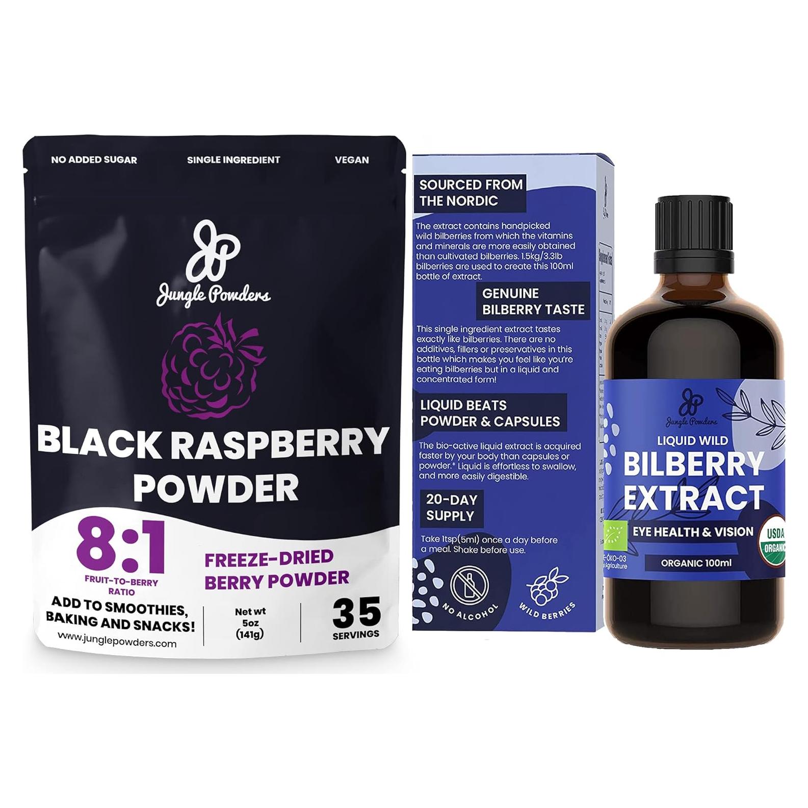 Polvo de Frambuesa Negra Jungle Powders 100g - Suplemento Orgánico