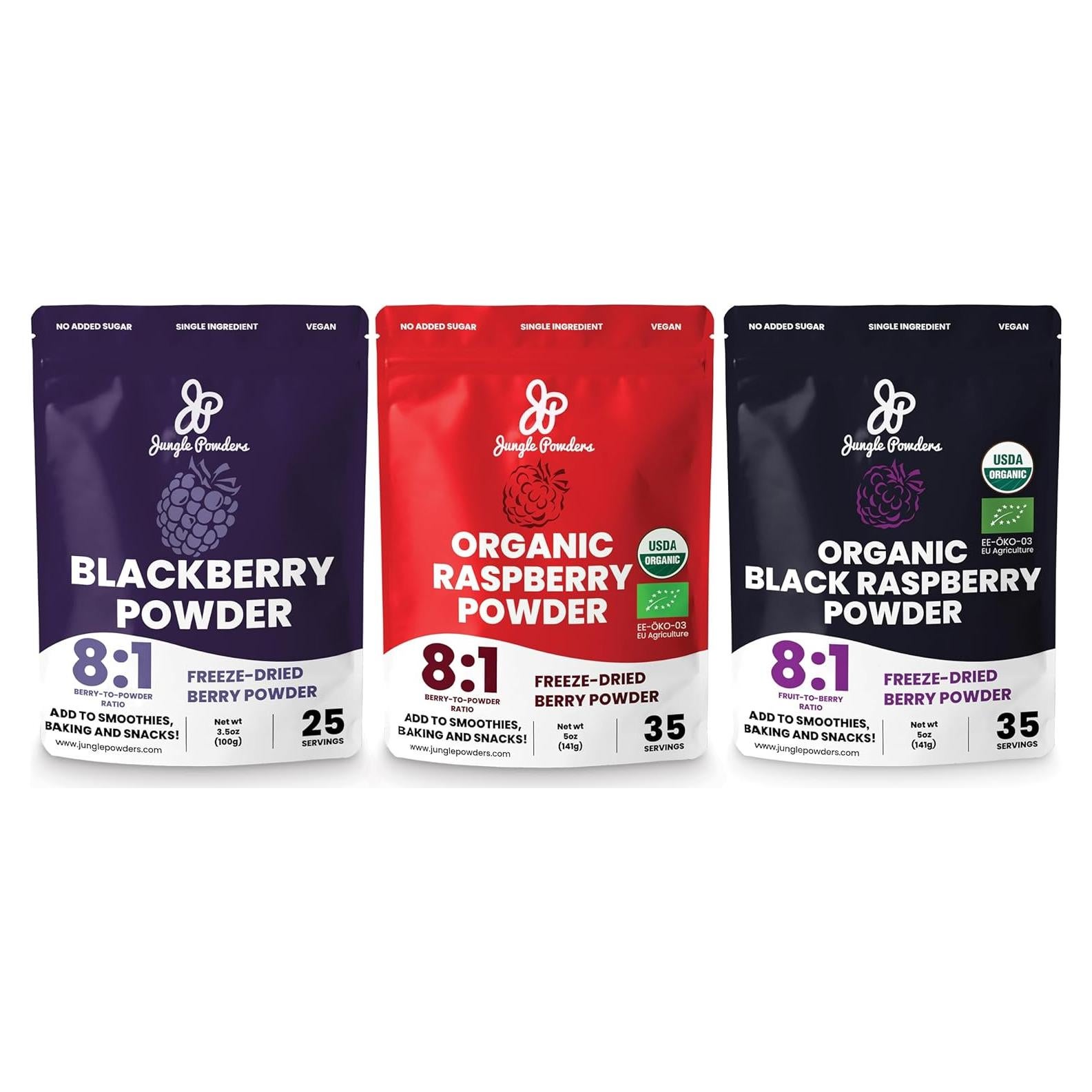 Polvo de Frambuesa Negra Orgánica Jungle Powders 141.75g